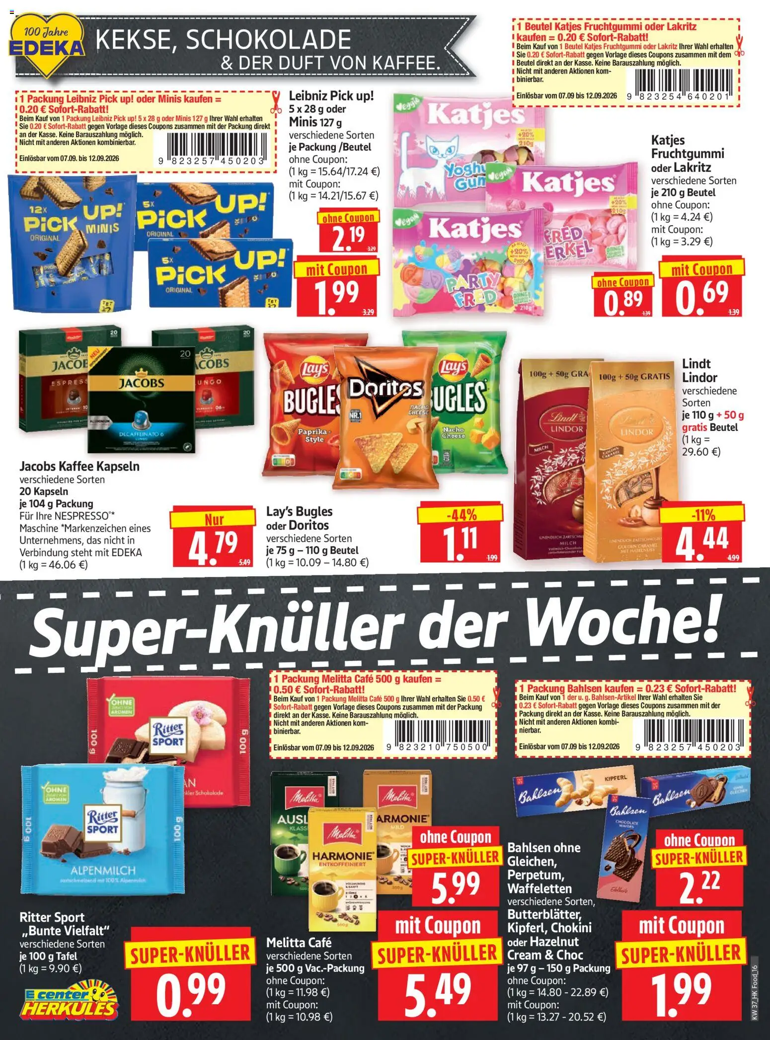 HERKULES Prospekt – gültig ab 07.09.2026 | Seite: 16 | Produkte: Kaffee, Katjes, Duft, Lindt