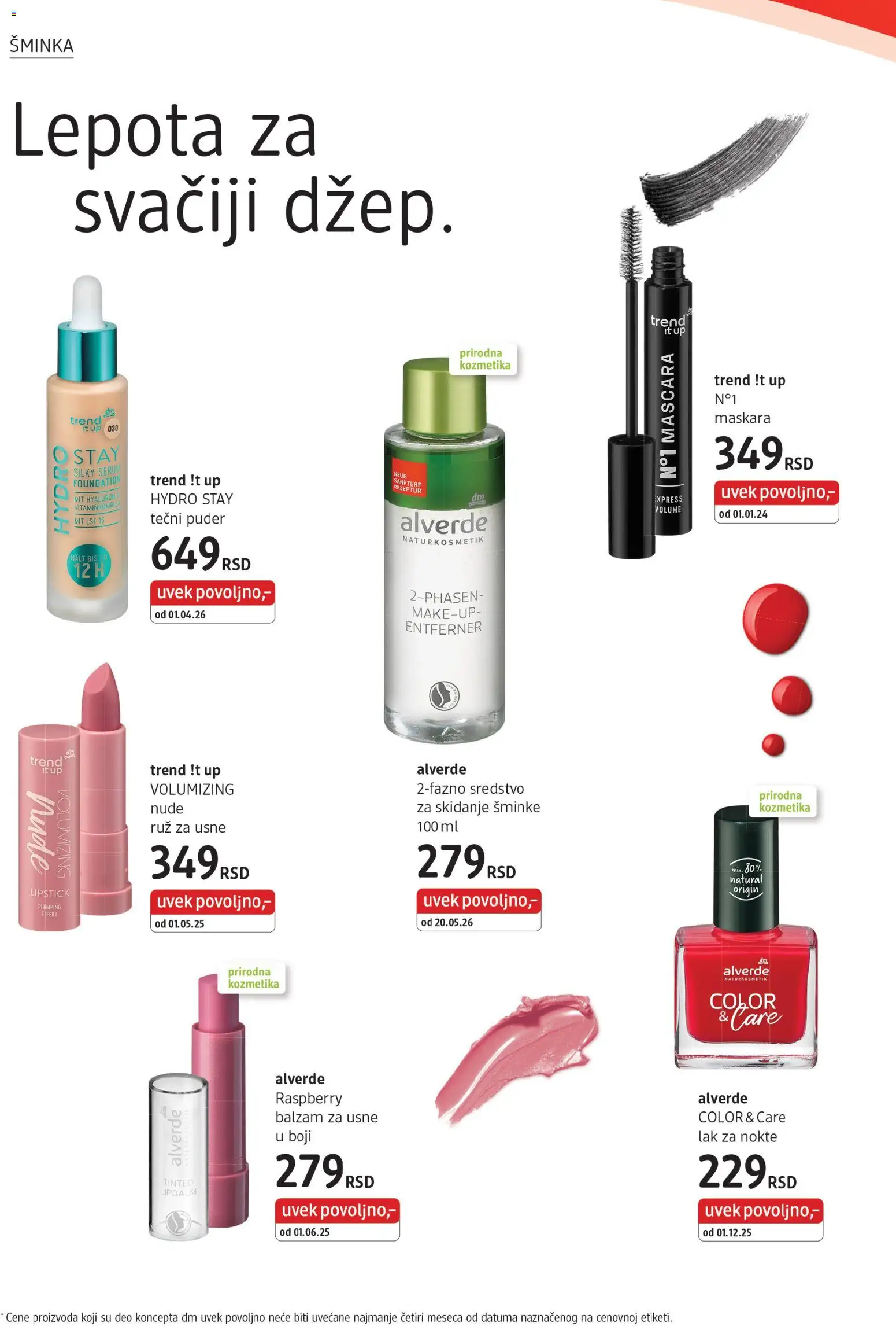 DM Drogerie katalog - važi od 01.09.2026 | Strana: 4 | Proizvode: Tečni puder, Puder, Lak za nokte, Balzam