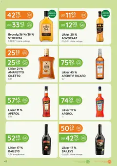 Pogląd oferty "Eurocash gazetka - Katalog Alkoholowy" - ważna od 01.06.2026 | Strona: 41 | Produkty: Baileys, Amaretto, Aperol