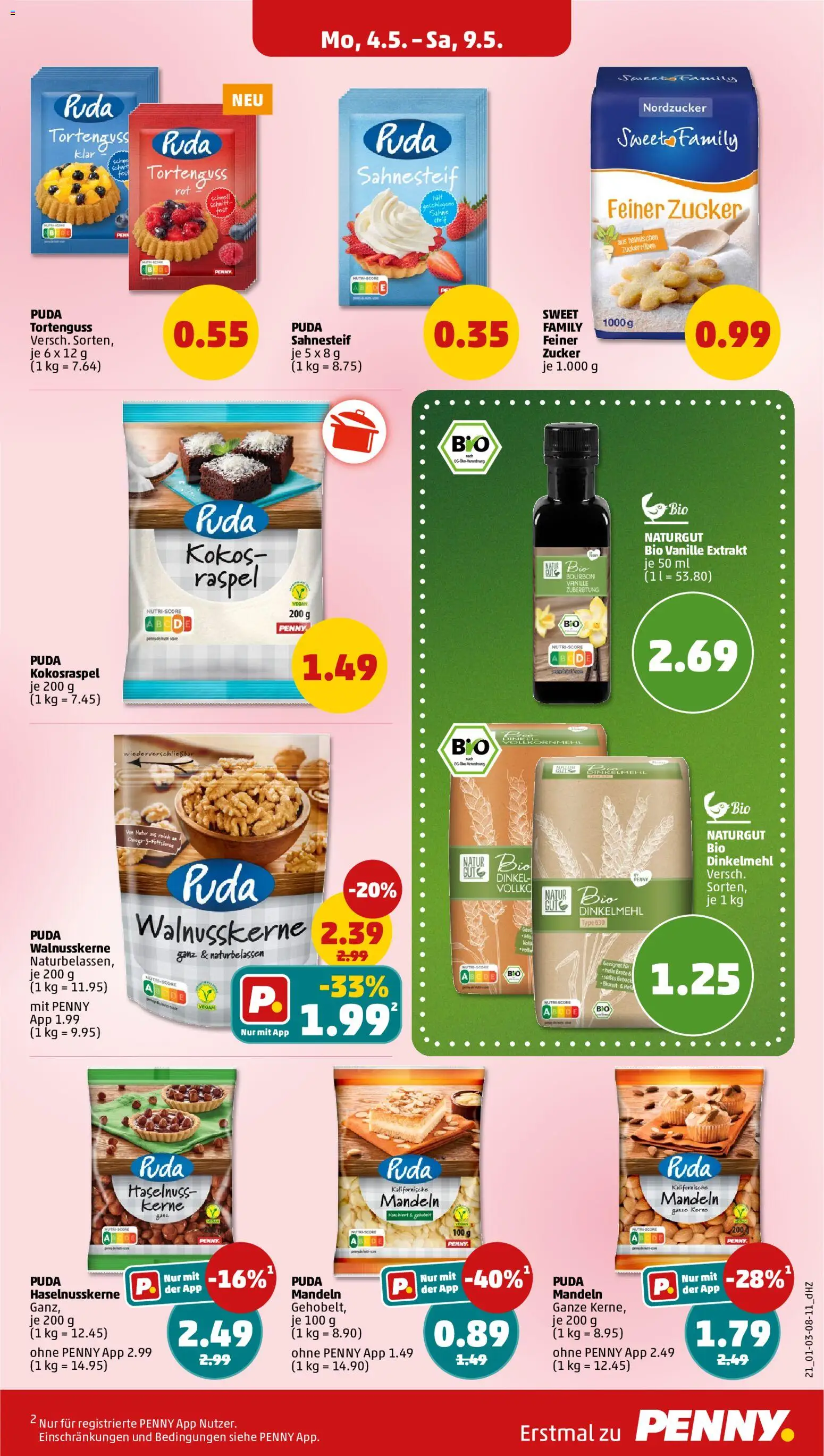 Penny Prospekt 	 – gültig ab 04.05.2026 | Seite: 25 | Produkte: Mandeln, Zucker, Bourbon