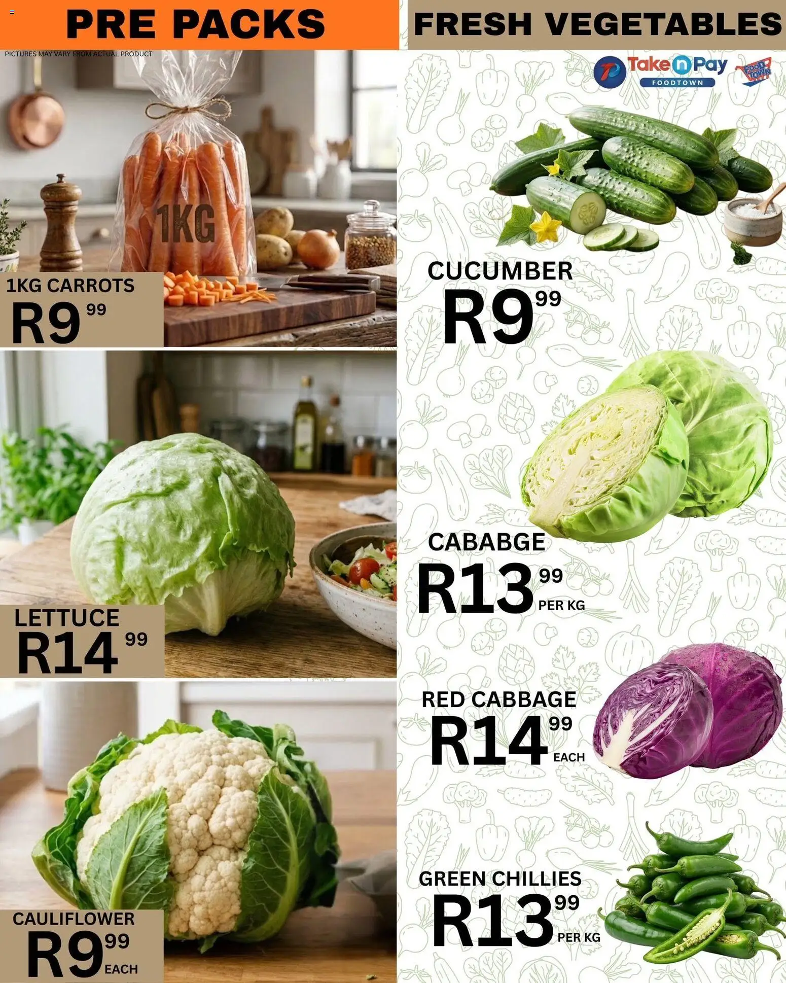 New Take n Pay catalogue – valid from 26/06/2026 | Page: 15 | Products: Cauliflower, Carrots, Vegetables, Lettuce