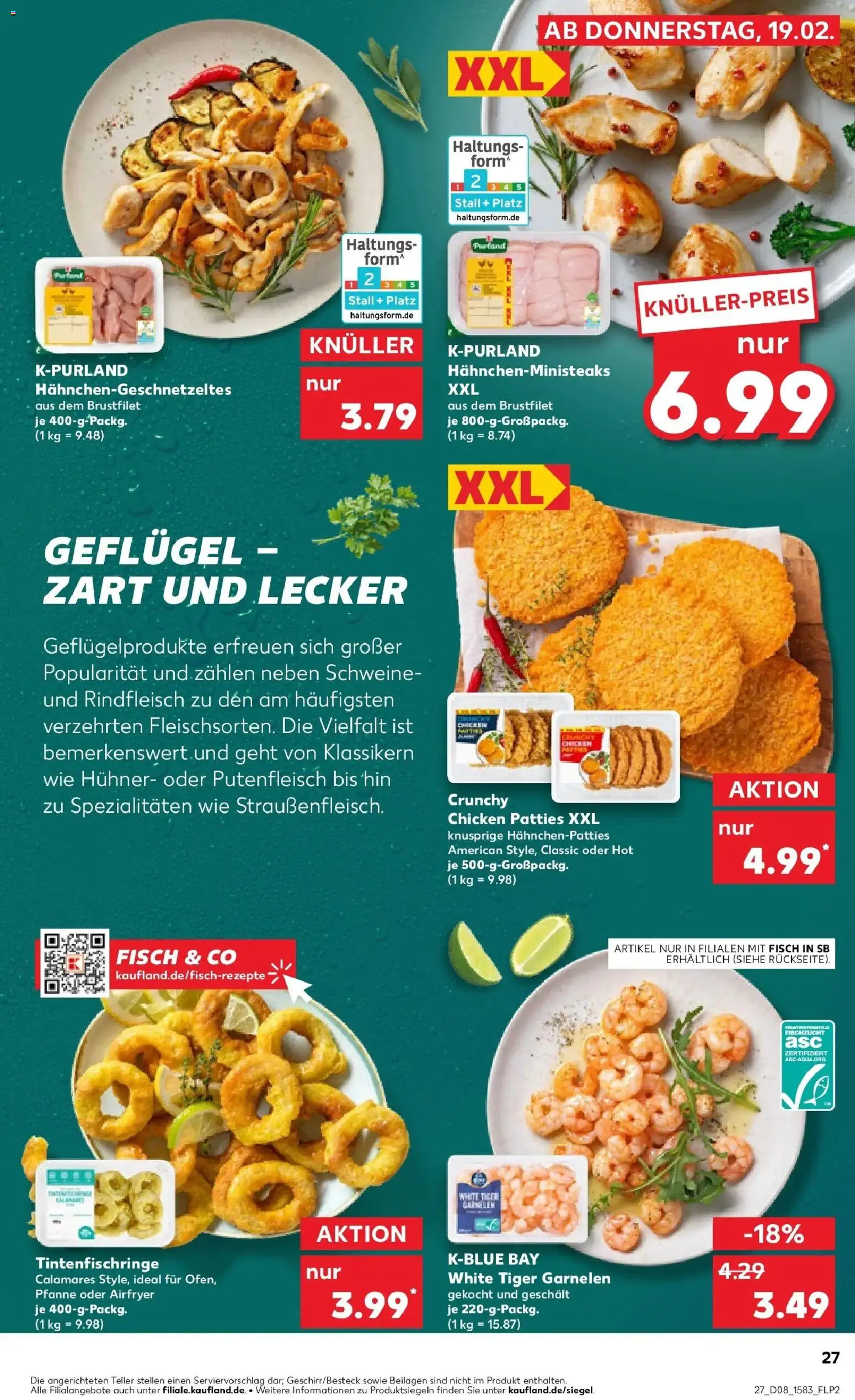 Kaufland prospekt Eschwege	 – gültig ab 19.02.2026 | Seite: 35 | Produkte: Garnelen, Fisch, Tiger garnelen, Rindfleisch