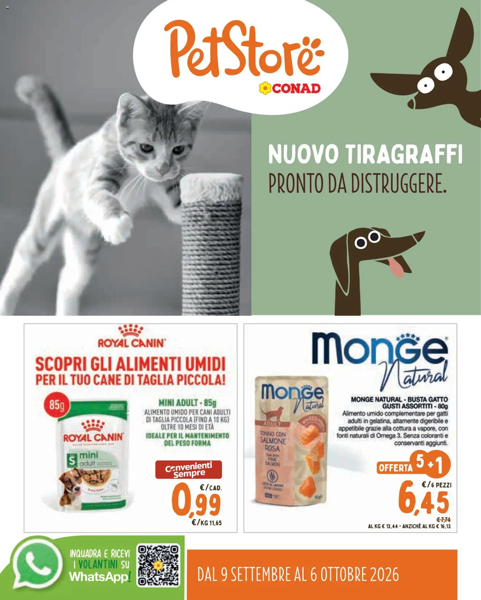 Volantino Conad del 09/09/2026 | Pagina: 1 | Prodotti: Salmone, Tiragraffi, Tonno, Omega