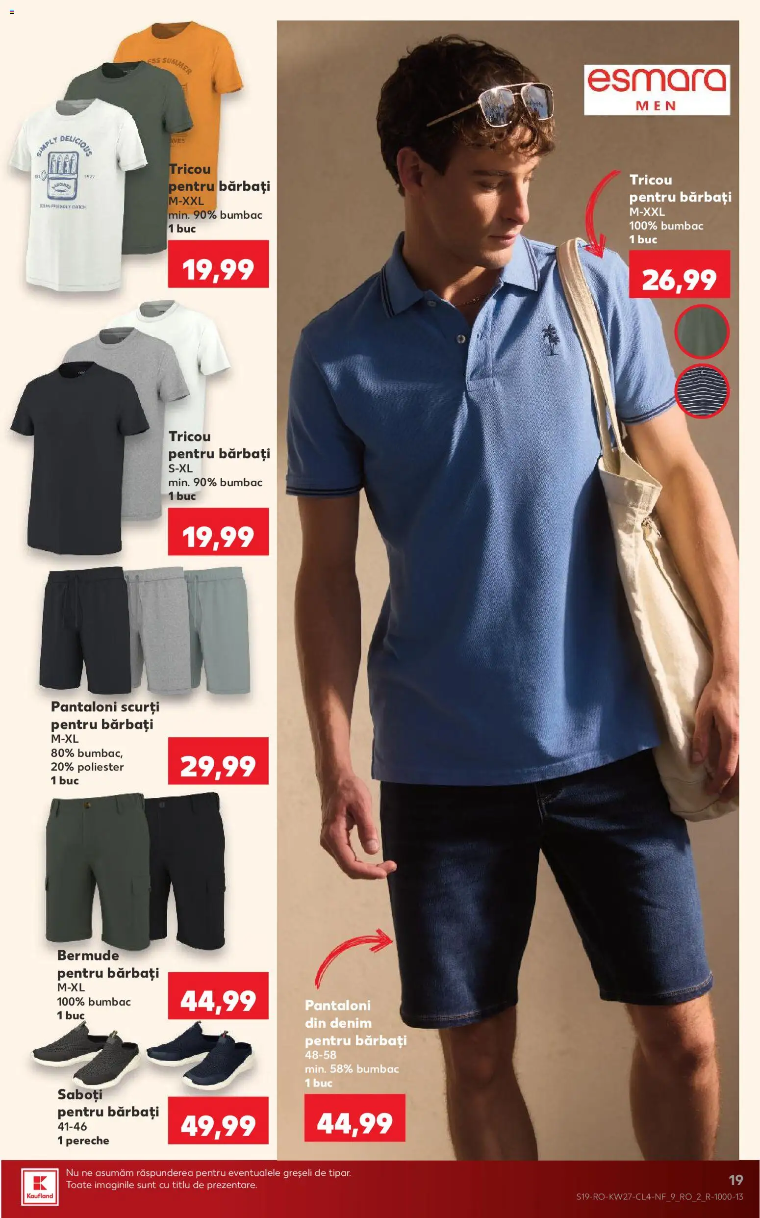Noul catalog Kaufland – valabil de la 01.07.2026 | Pagină: 19 | Produse: Kestane, Tricou, Pantaloni, Pantaloni scurți
