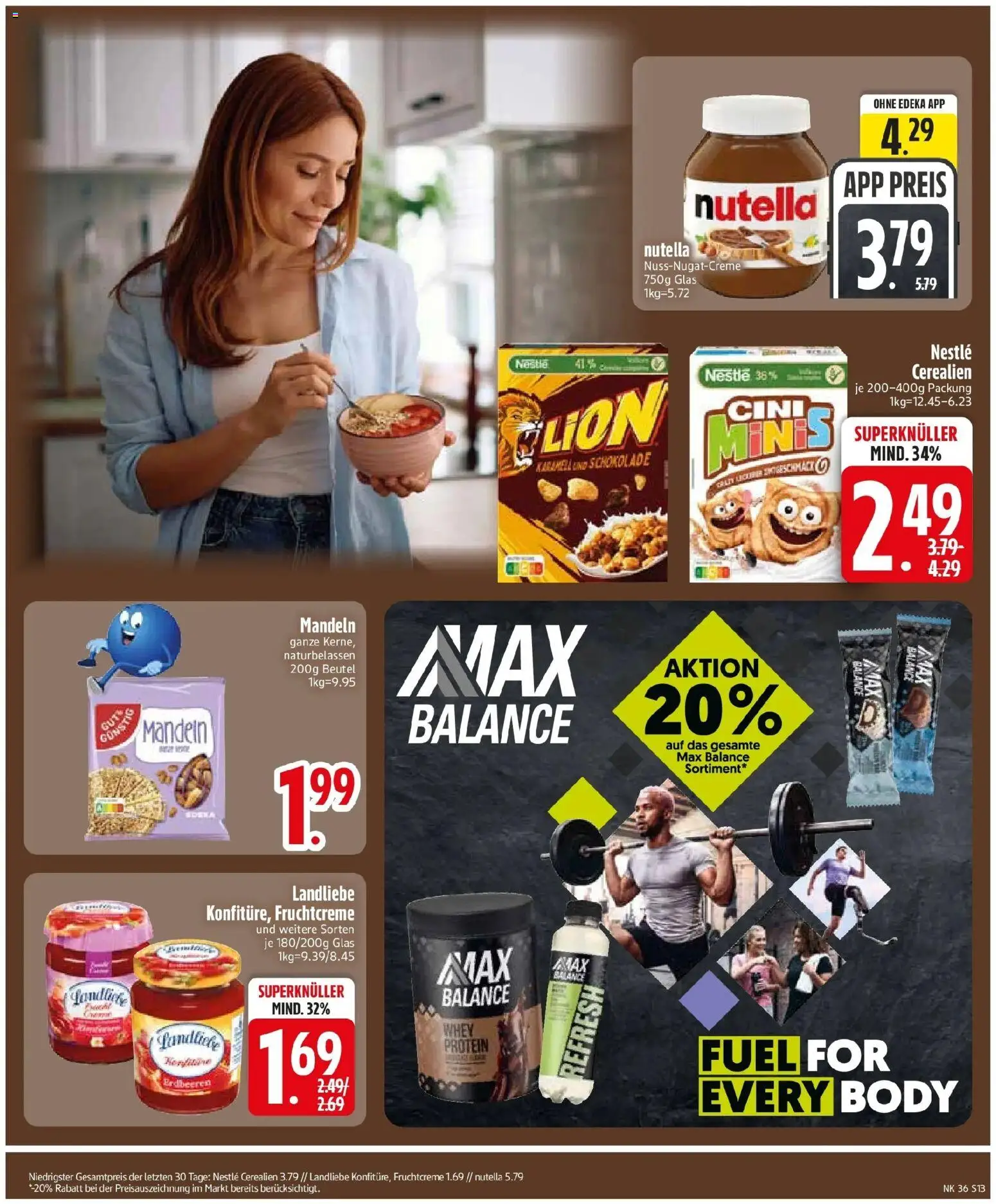 Edeka Prospekt Monheim (ab 31.08.2026) » Angebote Online | Seite: 15 | Produkte: Schokolade, Mandeln, Nutella, Erdbeeren
