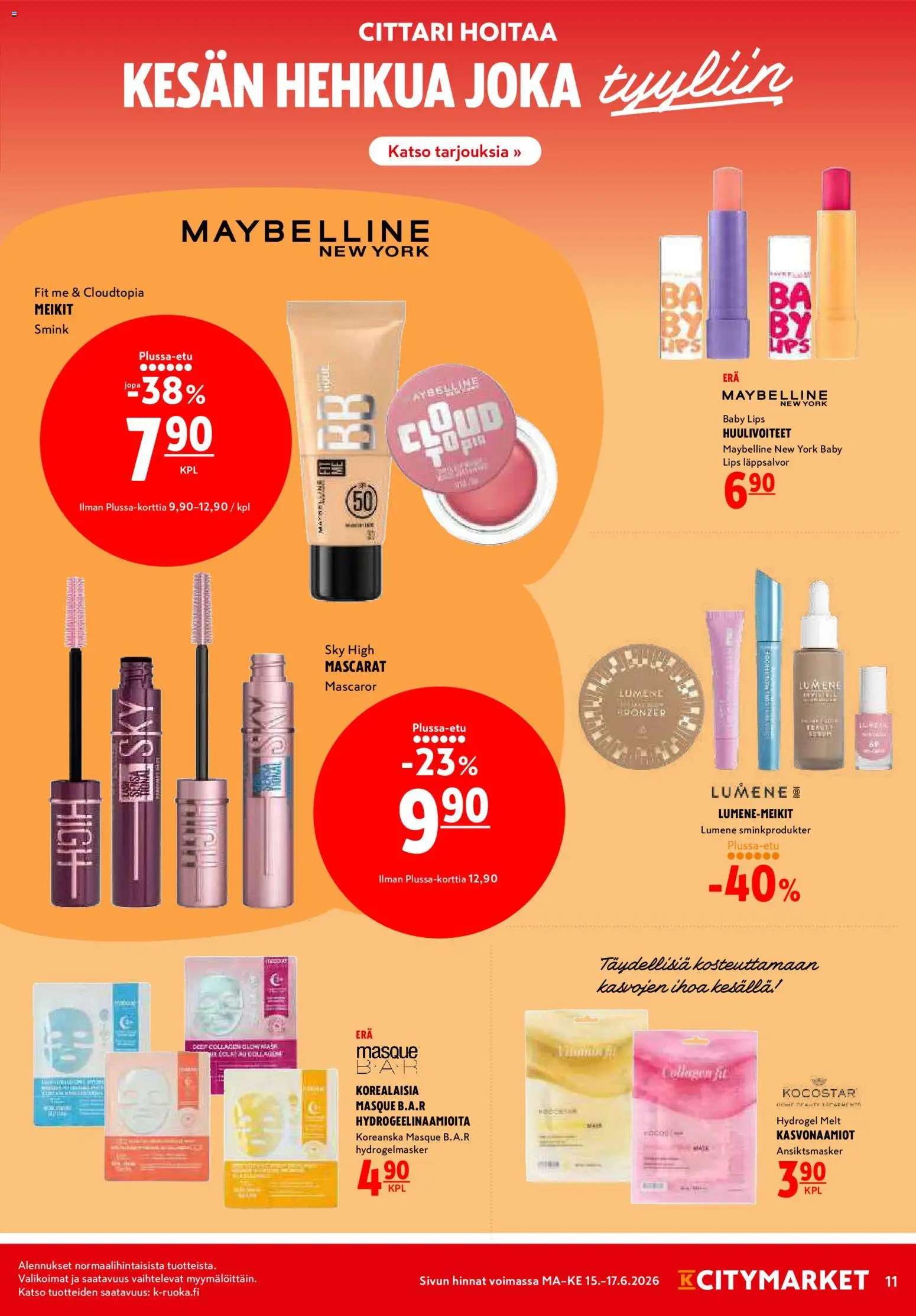 K-Citymarket tarjoukset – voimassa 15.06.2026 alkaen | Sivu: 11 | Tuotteet: Bronzer