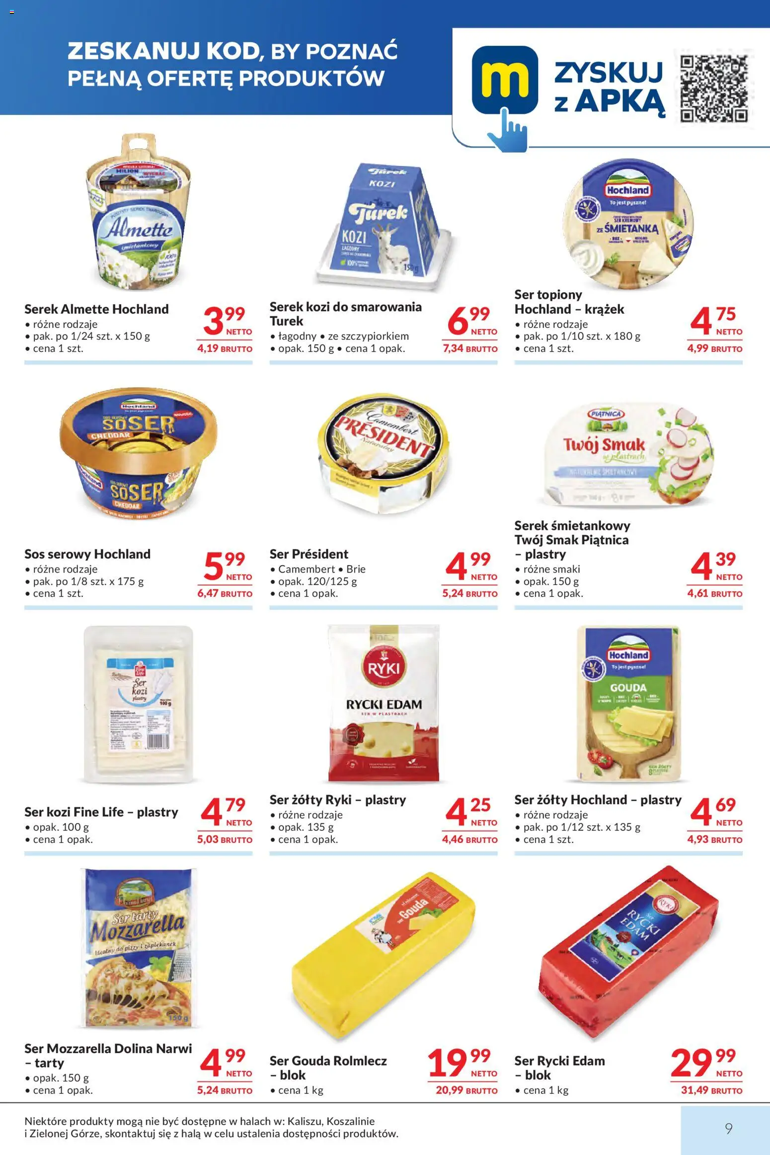 Makro gazetka od 27.10.2026 | Strona: 9 | Produkty: Sos serowy, Serek śmietankowy, Ser żółty, Sos