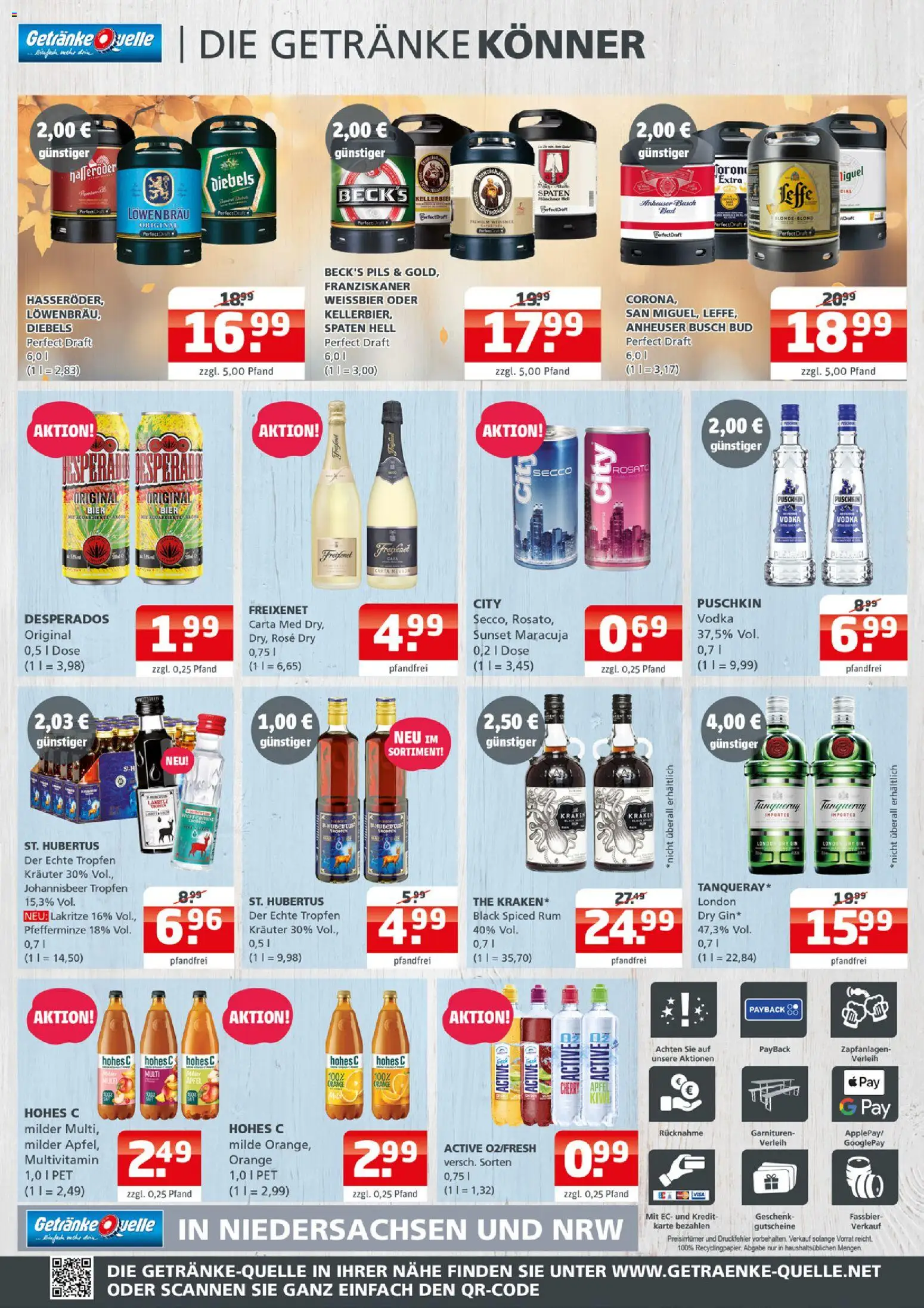 Getränke Quelle Prospekt Aken – gültig ab 14.09.2026 | Seite: 4 | Produkte: Weißbier, Diebels, Hohes c, Gin