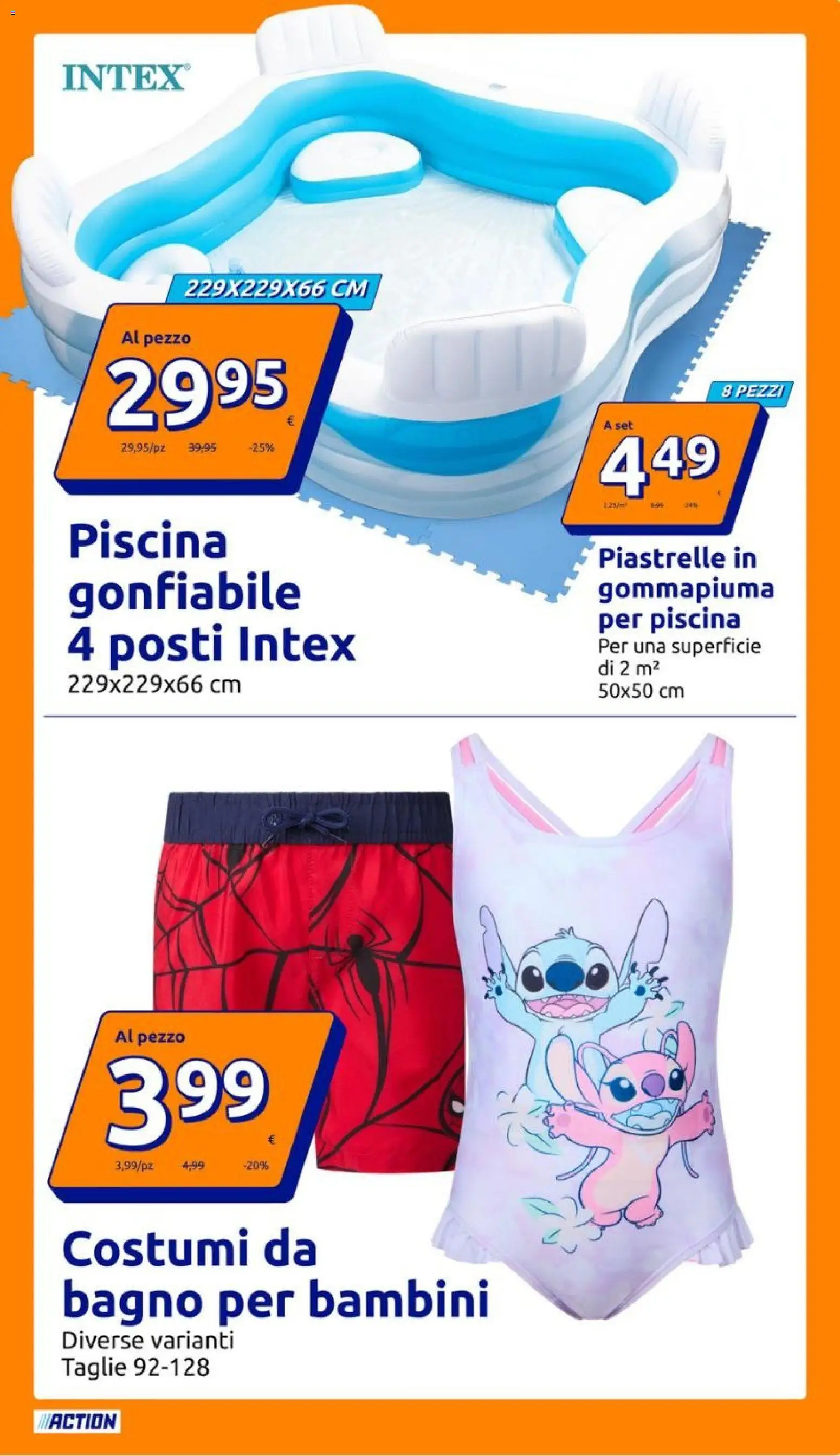 Volantino Action del 24/06/2026 | Pagina: 17 | Prodotti: Piscina, Piastrelle, Bagno