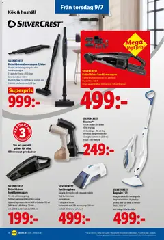 Lidl erbjudanden - Förhandsvisning av reklamblad från butik Lidl aktuell från 06/07/2026 | Sida: 22 | Produkter: Dammsugare, Galler, Ångtvätt, Filter