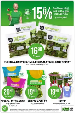 Forhåndsvisning av Kiwi kundeavis gyldig fra 26/10/2026 | Side: 4 | Produkter: Babyspinat, Salat, Ved, Spinat