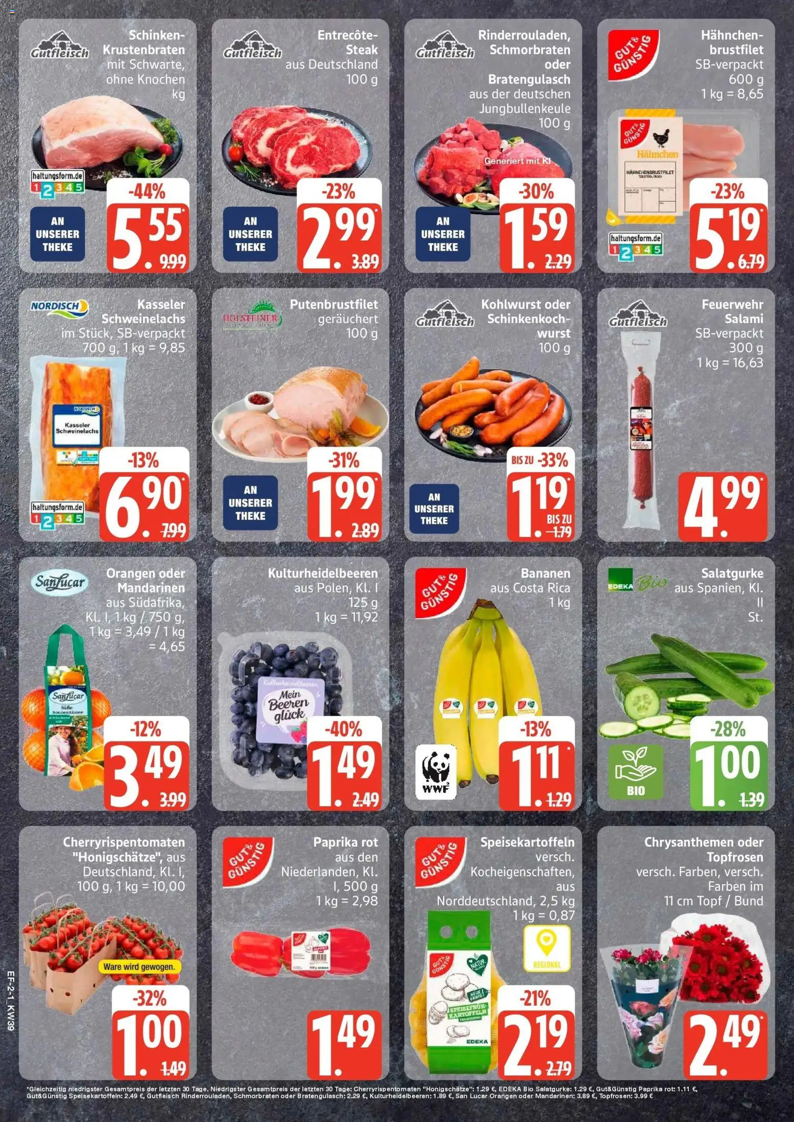 Edeka Prospekt Hamburg (ab 21.09.2026) » Angebote Online | Seite: 2 | Produkte: Orangen, Entrecote, Paprika, Wurst