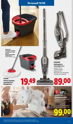 Anteprima del volantino GRUNDIG Aspirapolvere ricaricabile 2 in 1, Capacità: 500 ml, 2 livelli di velocità, batteria da 21,6 V. Utilizzabile come aspirapolvere manuale o per pavimento valido a partire dal 11.06.2026 | Pagina: 35