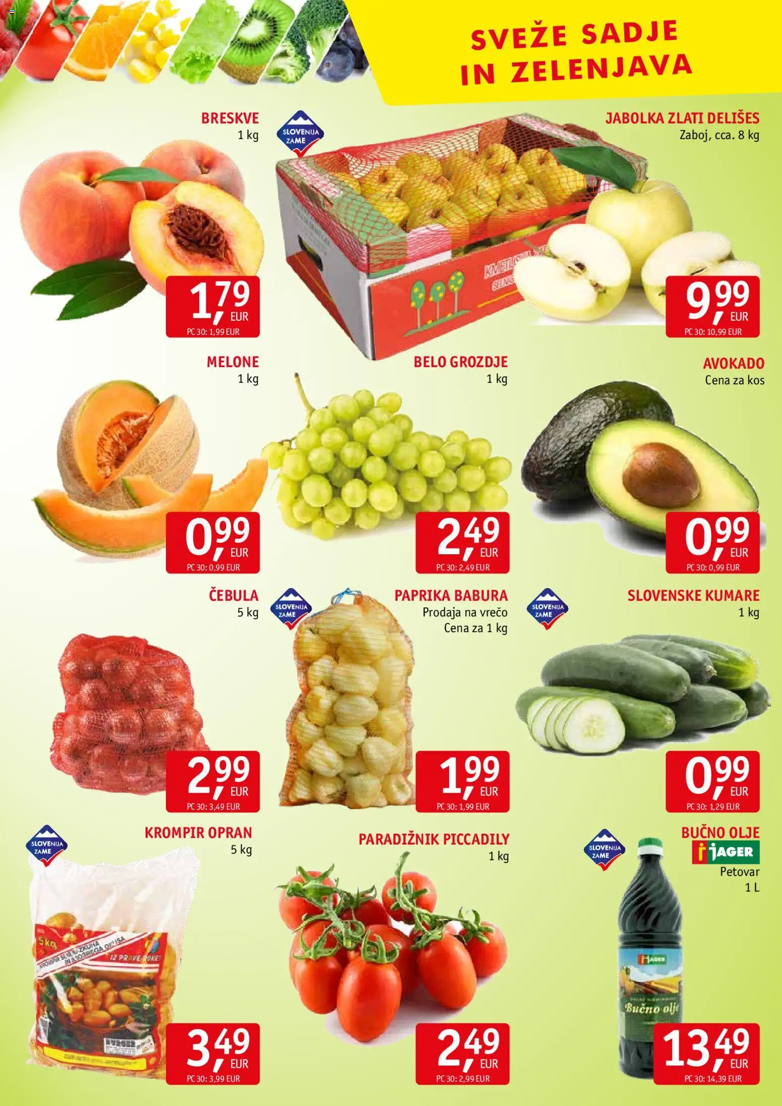 Novi Jager katalog ponudbe – veljaven od 22.07.2026 | Stran: 8 | Izdelki: Grozdje, Paprika, Olje, Jabolka