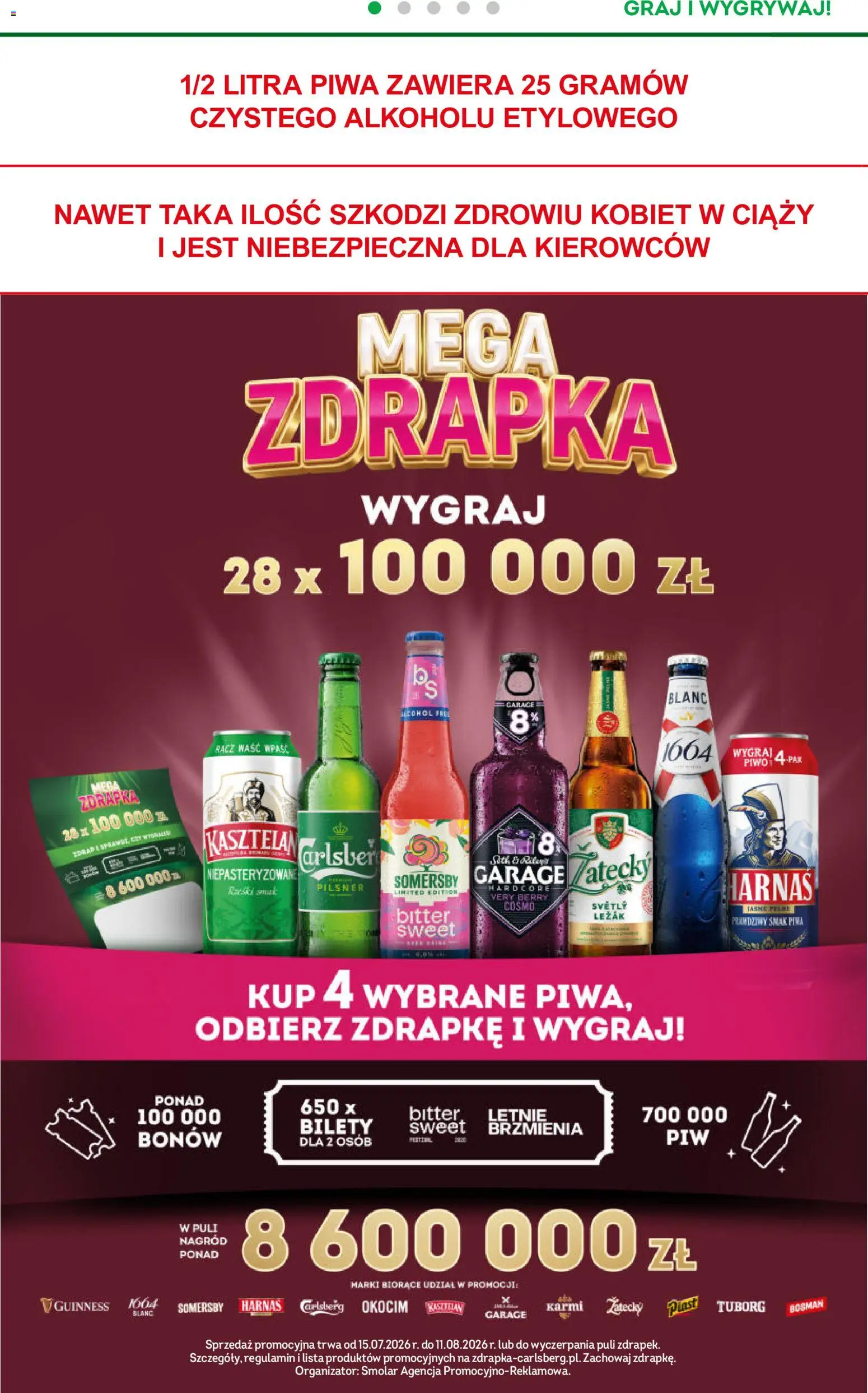 Żabka gazetka od 29.07.2026 | Strona: 14 | Produkty: Leżak, Harnaś, Piwo, Somersby