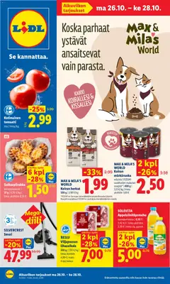 Lidl-mainoslehti voimassa 26/10/2026 alkaen