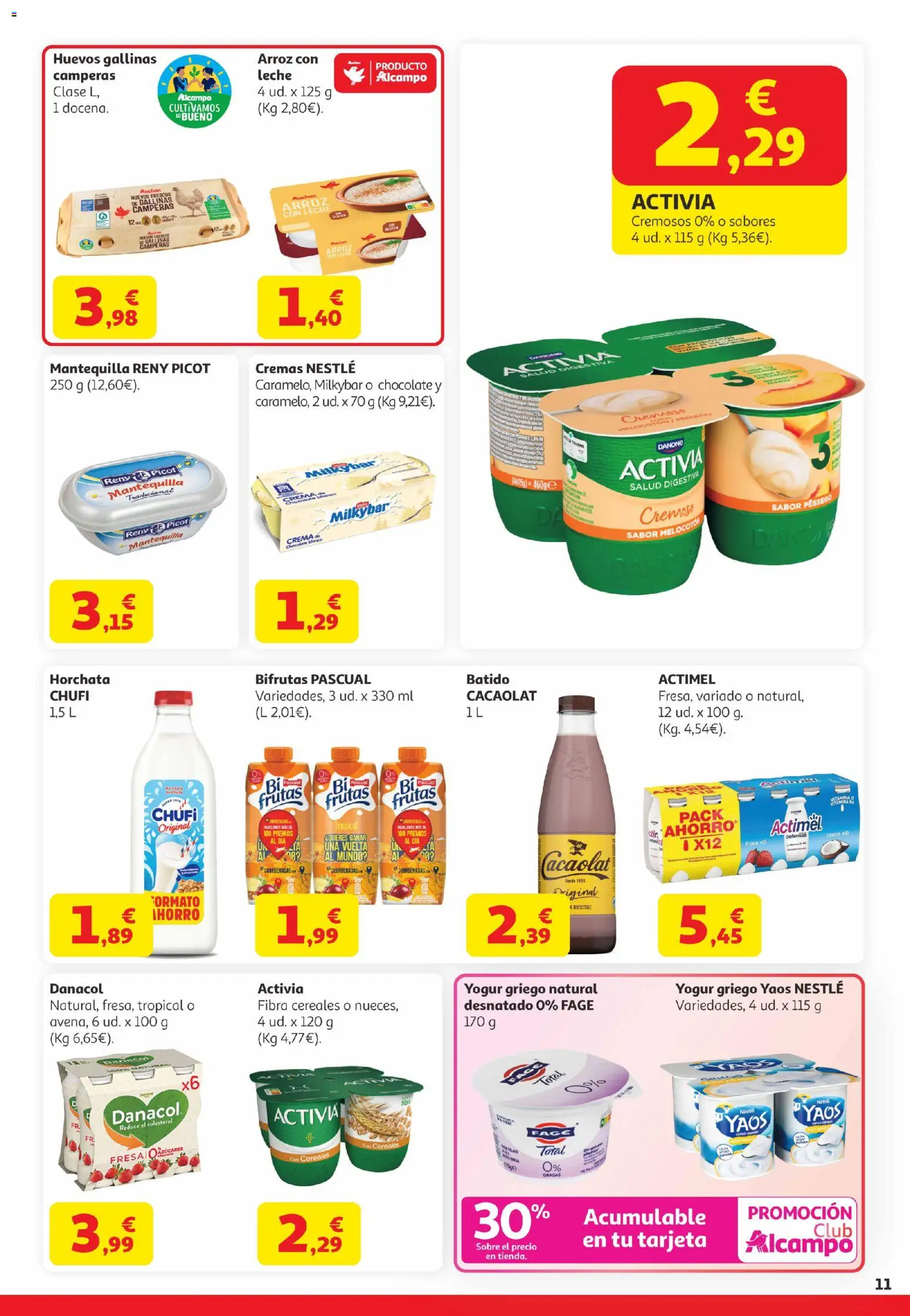 Alcampo Canarias │ válido desde el 21.04.2026 | Página: 11 | Productos: Huevos, Μαγειρική εστία, Τυρόπιτα, Cereales
