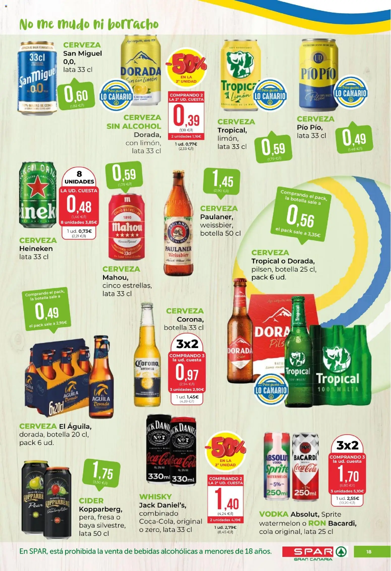 Spar - folleto │ válido desde el 15.05.2026 | Página: 18 | Productos: Σφουγγαρίστρα, Cerveza, Vodka, Whisky