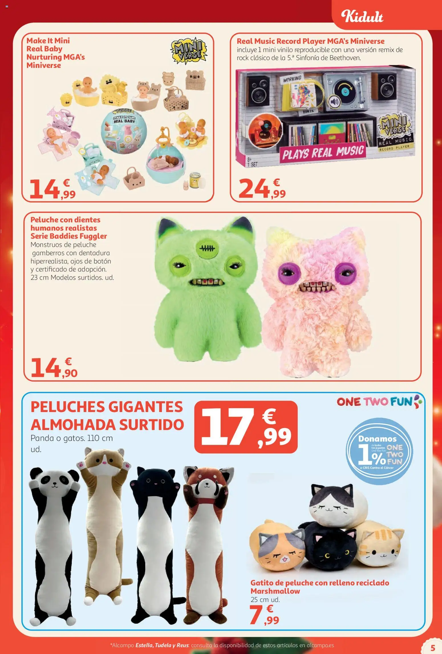 Alcampo Catálogo Juguetes Superstore │ válido desde el 03/11/2026 | Página: 5 | Productos: Peluches, Almohada