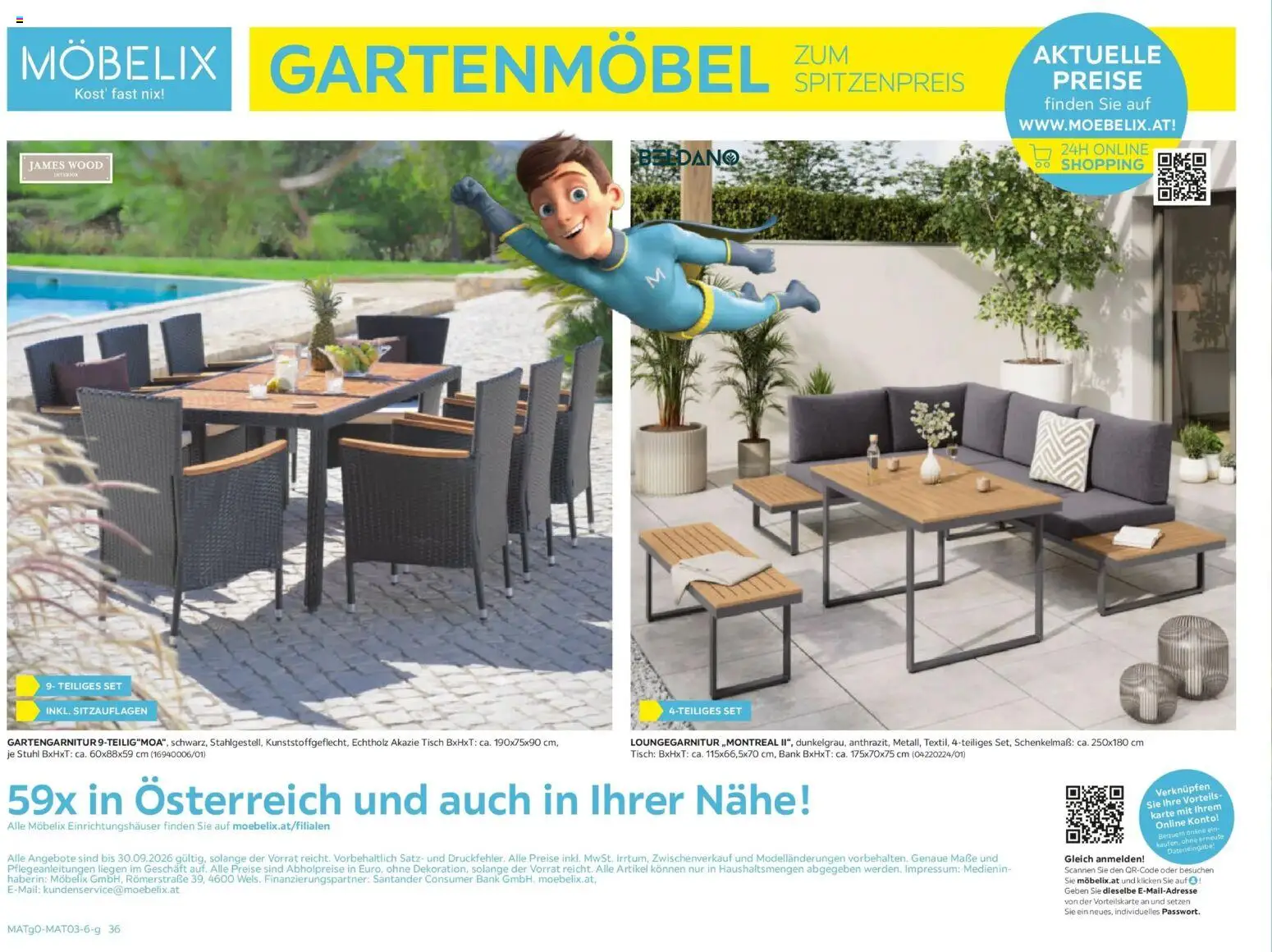 Möbelix Gartenmöbel Mistelbach, Zams, Zell Am See gültig ab 13.04.2026 | Seite: 36 | Produkte: Tisch, Stuhl, Gartenmöbel