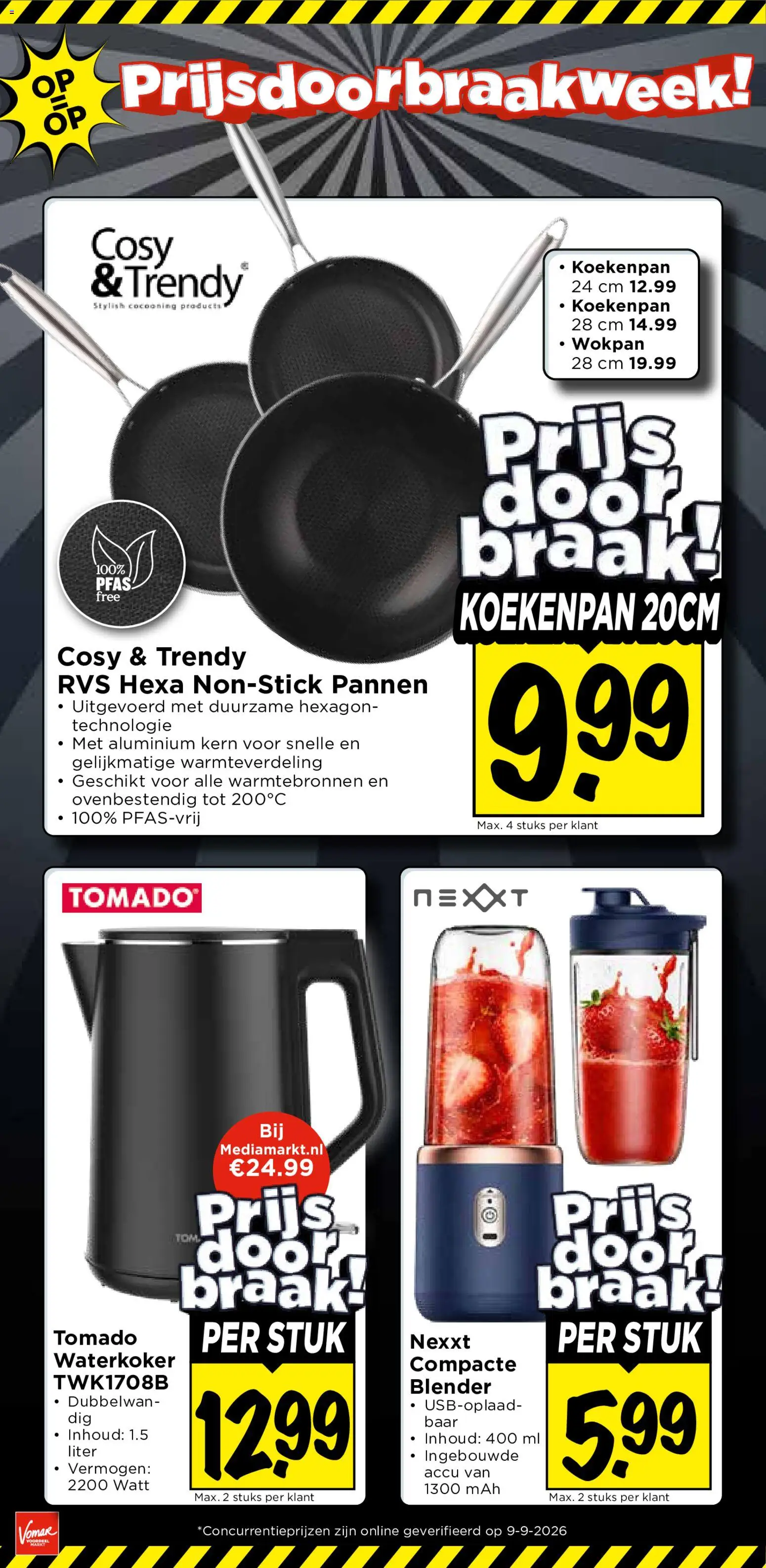 {H1} | Pagina: 8 | Producten: Pannen, Waterkoker, Blender