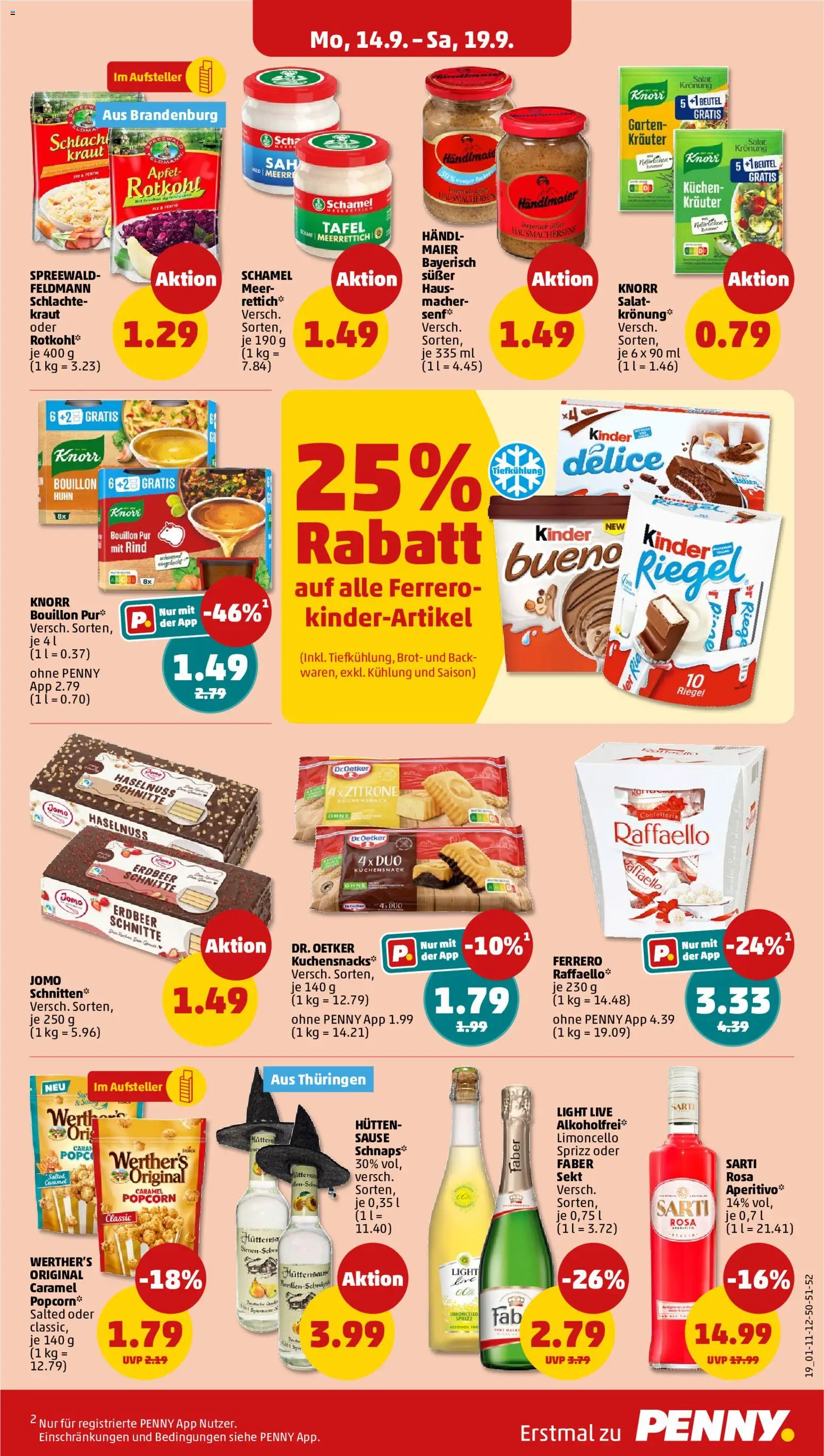 Penny Prospekt – gültig ab 14.09.2026 | Seite: 21 | Produkte: Raffaello, Dressing, Äpfel, Brot