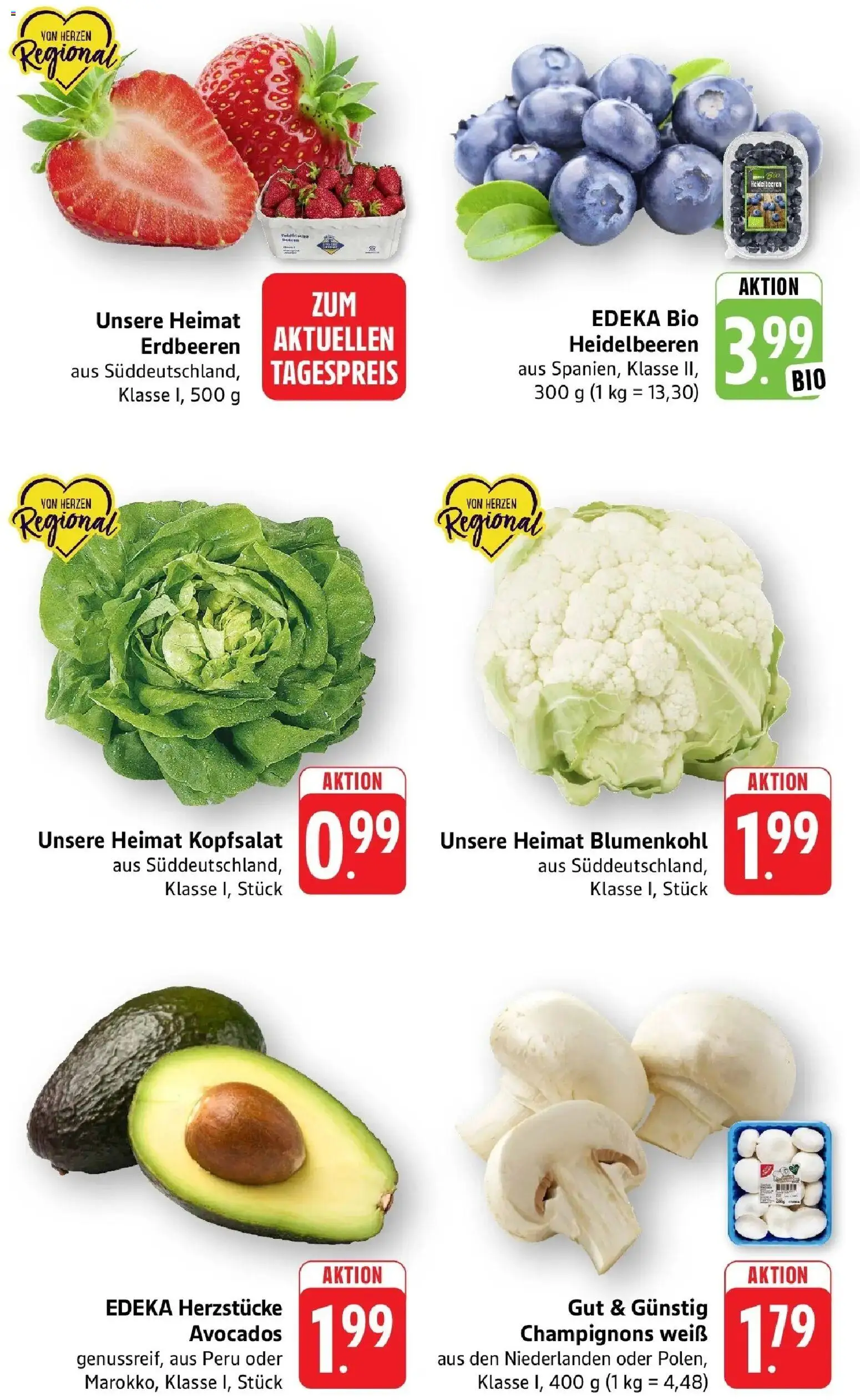nah & gut Prospekt Gengenbach – gültig ab 01.06.2026 | Seite: 2 | Produkte: Heidelbeeren, Champignons, Blumenkohl, Erdbeeren