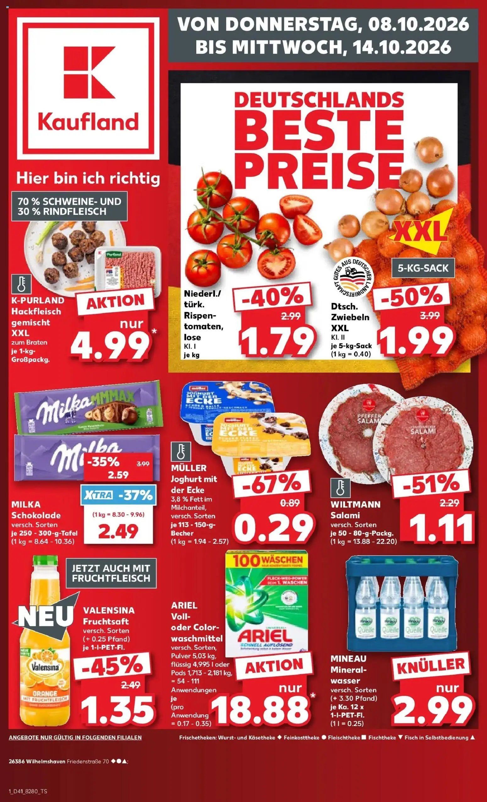 Prospekt Kaufland ab 05.10.2026 » Angebote Online zum Blättern | Seite: 11 | Produkte: Milka, Fisch, Zwiebeln, Wasser