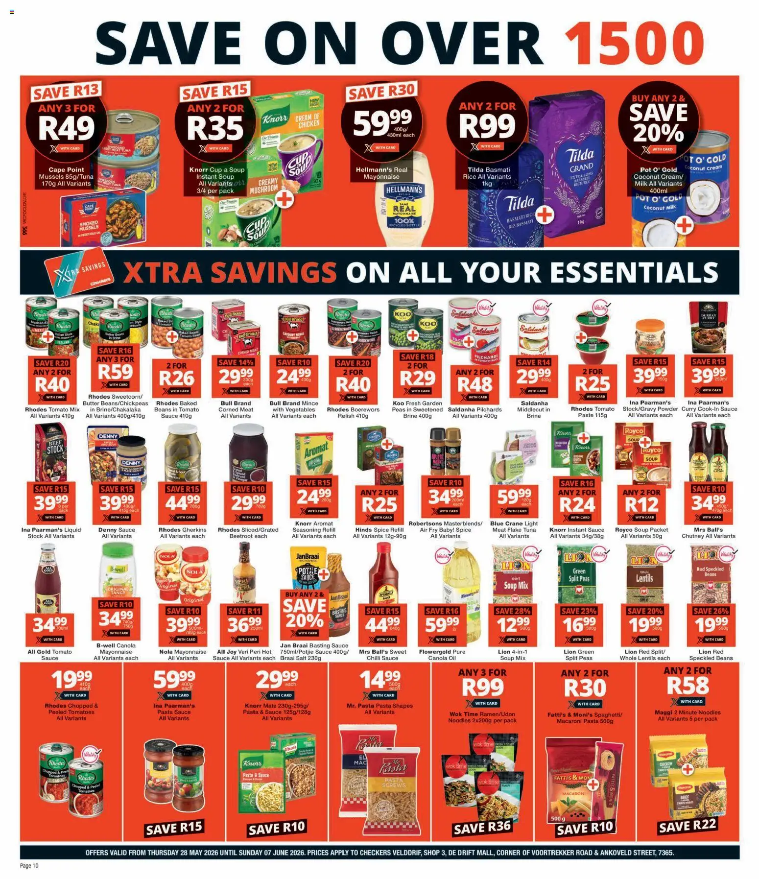 New Checkers catalogue – valid from 28.05.2026 | Page: 10 | Products: Boerewors, Butter, Seasoning, Sauce