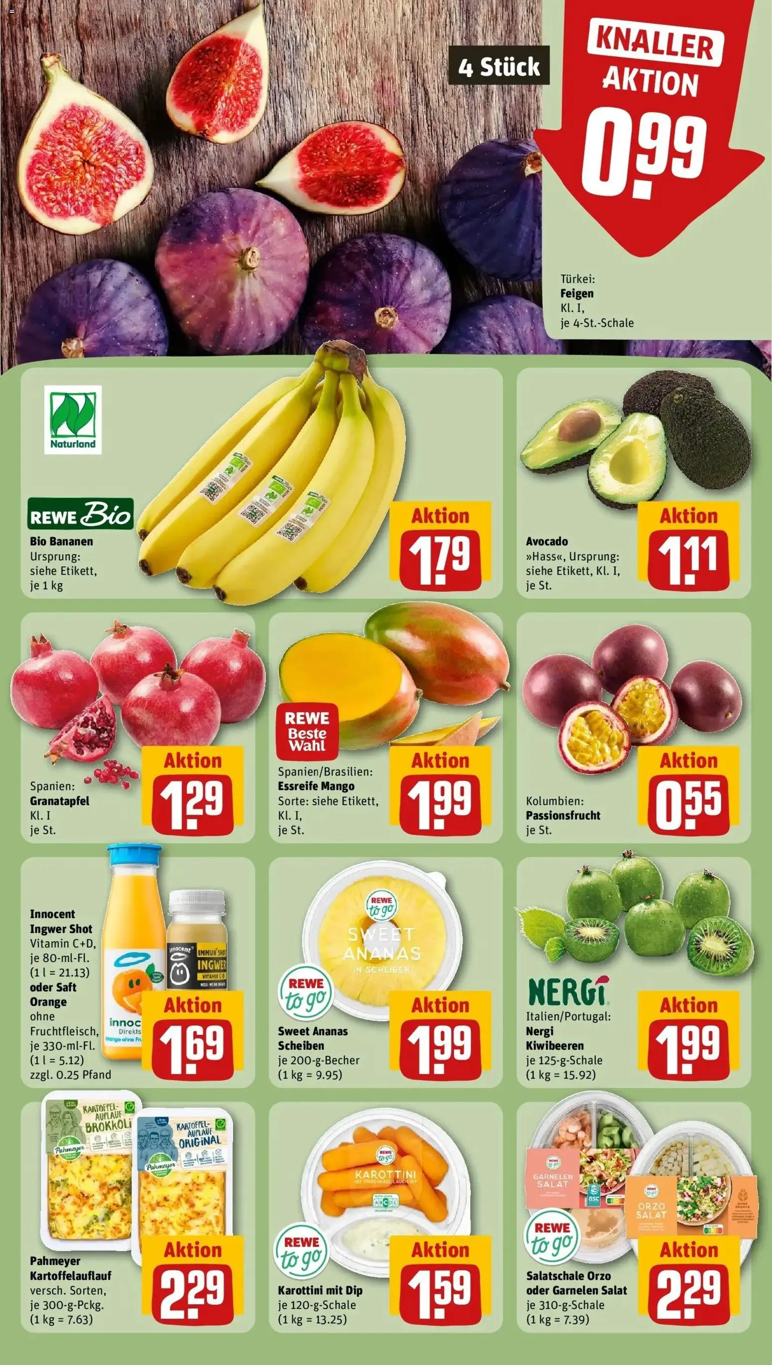 REWE Prospekt ab 28.09.2026 zum Blättern » Angebote | Seite: 12 | Produkte: Granatapfel, Ananas, Avocado, Feigen