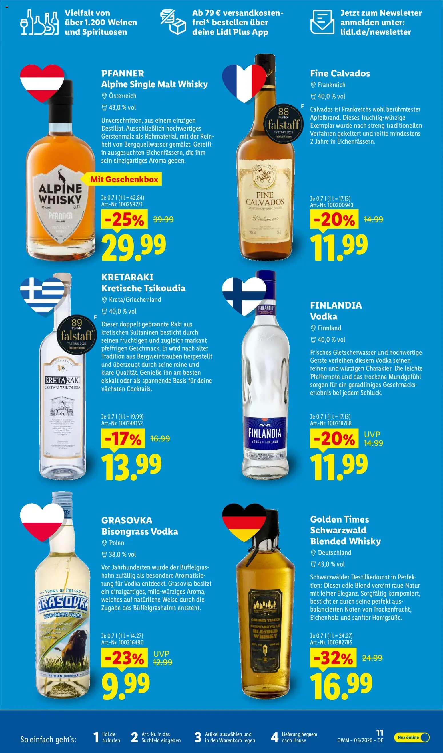 Lidl Prospekt – gültig ab 01.05.2026 | Seite: 11 | Produkte: Whisky, Vodka
