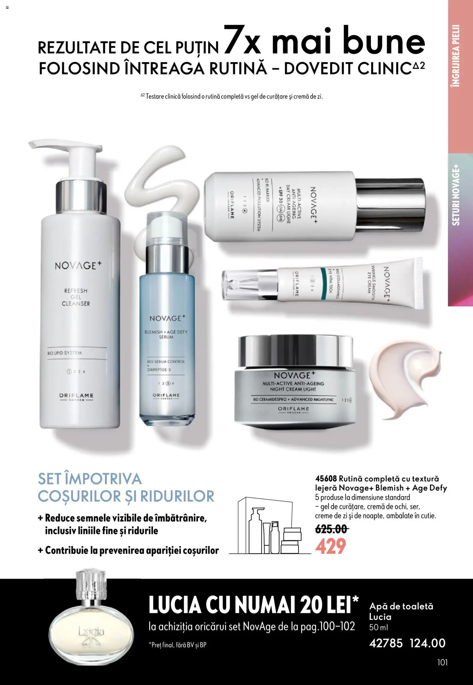 Noul catalog Oriflame – valabil de la 08.07.2026 | Pagină: 101 | Produse: Gel de curățare, Toaletă, Apă de toaletă, Cremă