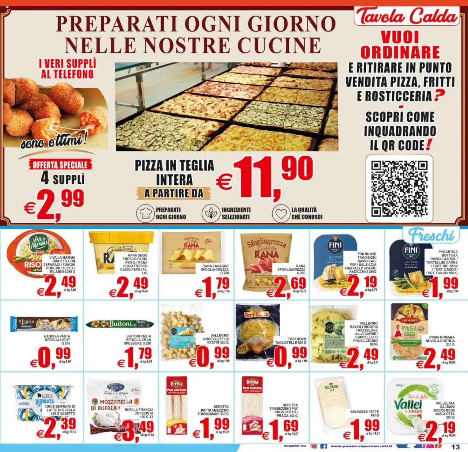 Volantino Pewex del 10/07/2026 | Pagina: 13 | Prodotti: Patate, Salsiccia, Burrata, Gnocchetti