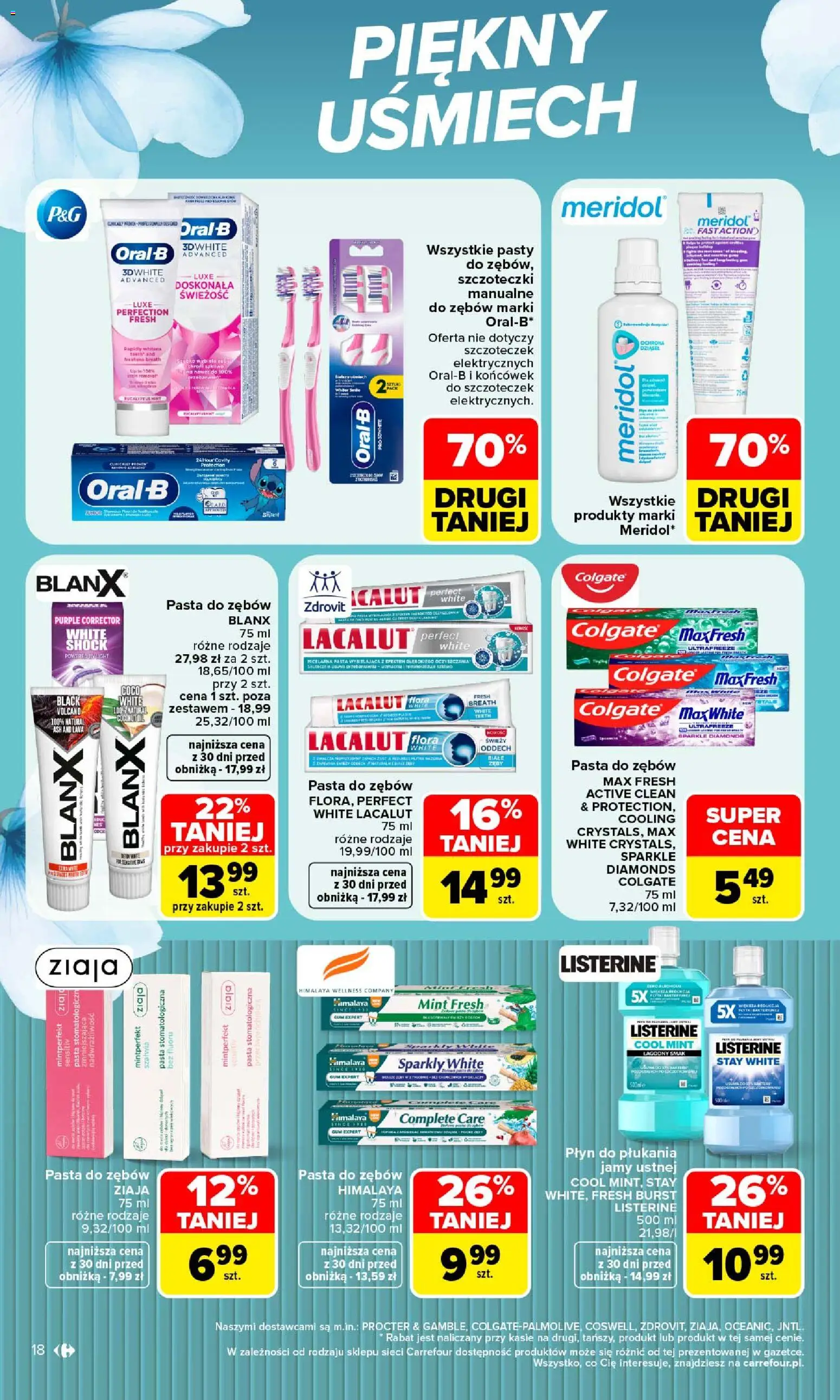 Carrefour gazetka - Siebie znasz najlepiej od 07.09.2026 | Strona: 18 | Produkty: Płyn do płukania, Listerine, Pasta, Lacalut