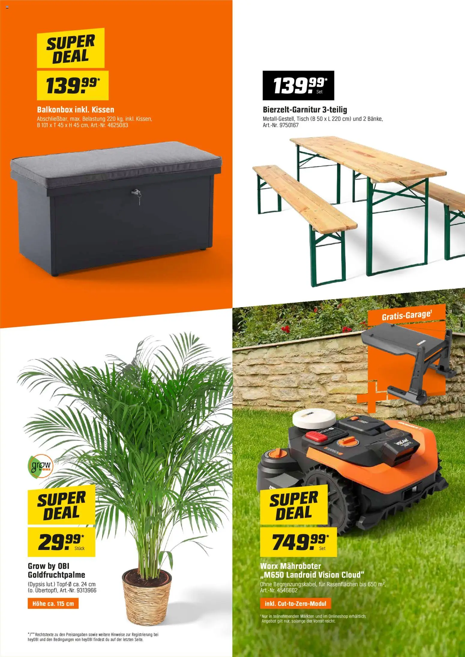 OBI Flugblatt gültig ab 01.07.2026 | Seite: 3 | Produkte: Kissen, Tisch