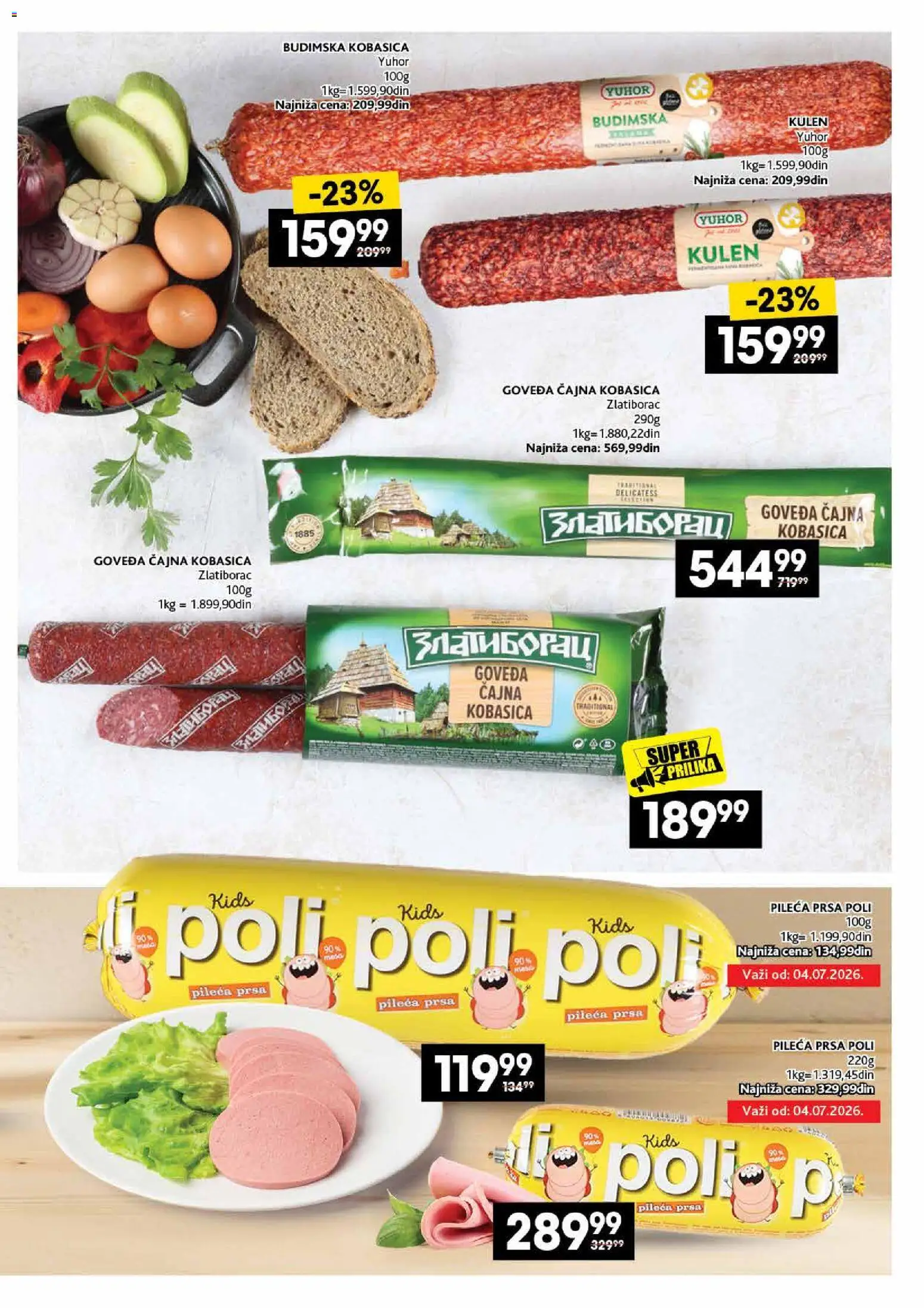 Roda katalog - važi od 02.07.2026 | Strana: 15 | Proizvode: Pileća prsa, Kulen, Kobasica