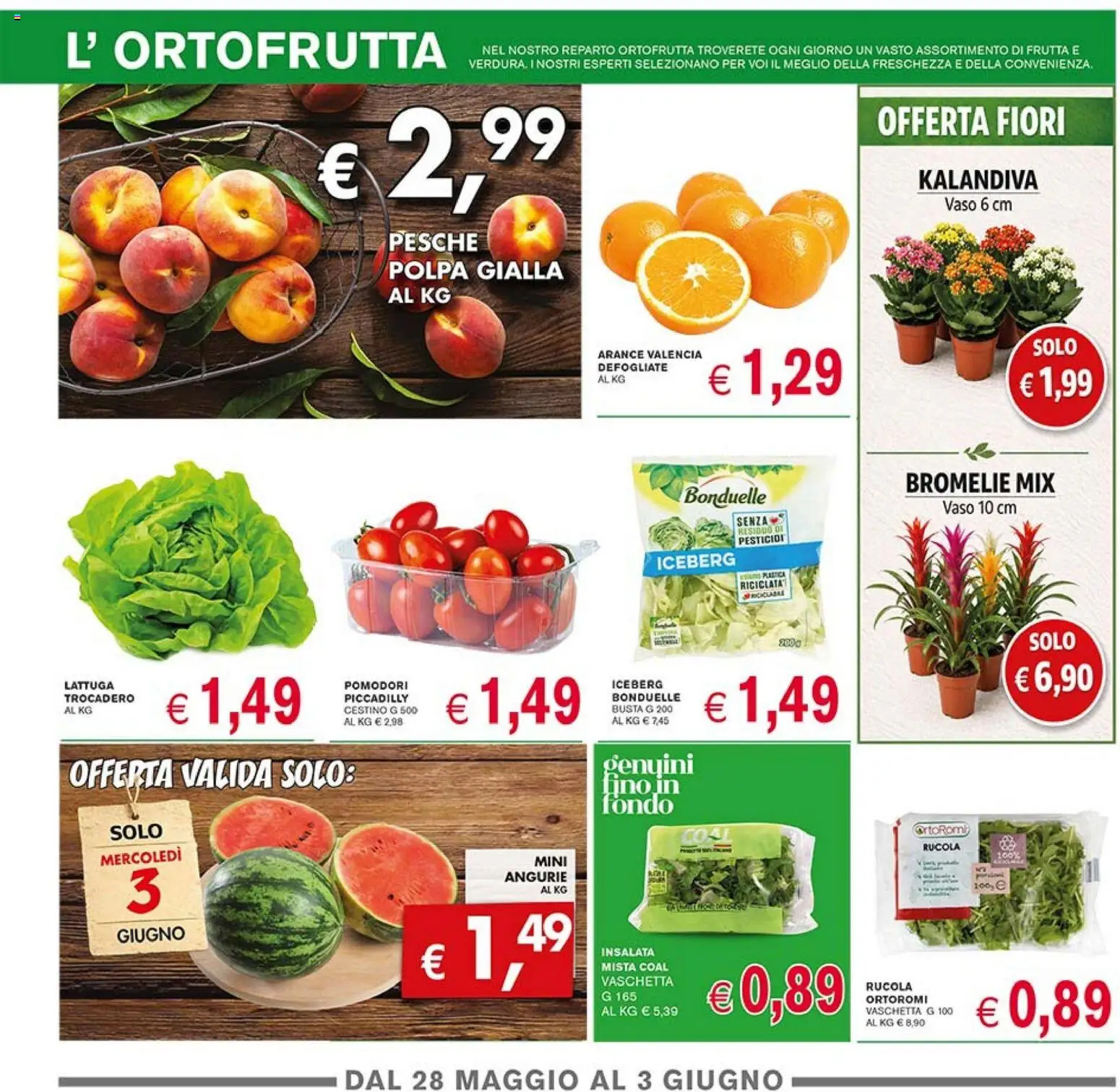Volantino Coal del 21.05.2026 | Pagina: 3 | Prodotti: Rucola, Pomodori, Cestino, Vaso