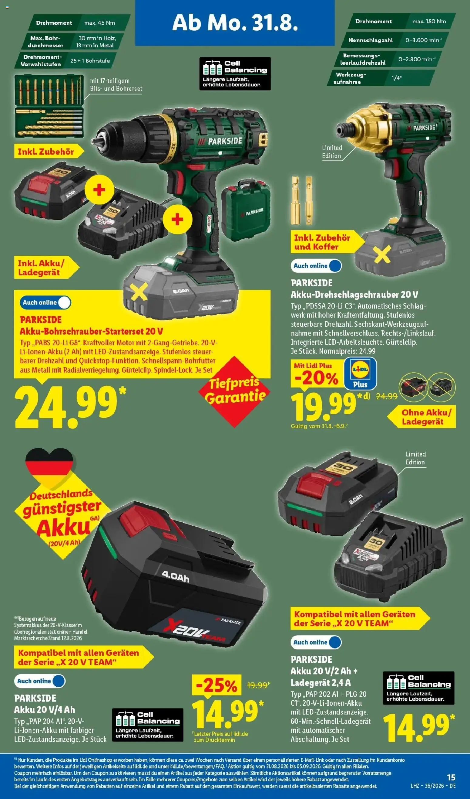 Lidl Prospekt Hof-innenstadt (ab 31.08.2026) zum Blättern » Angebote | Seite: 31 | Produkte: Koffer, Ladegerät