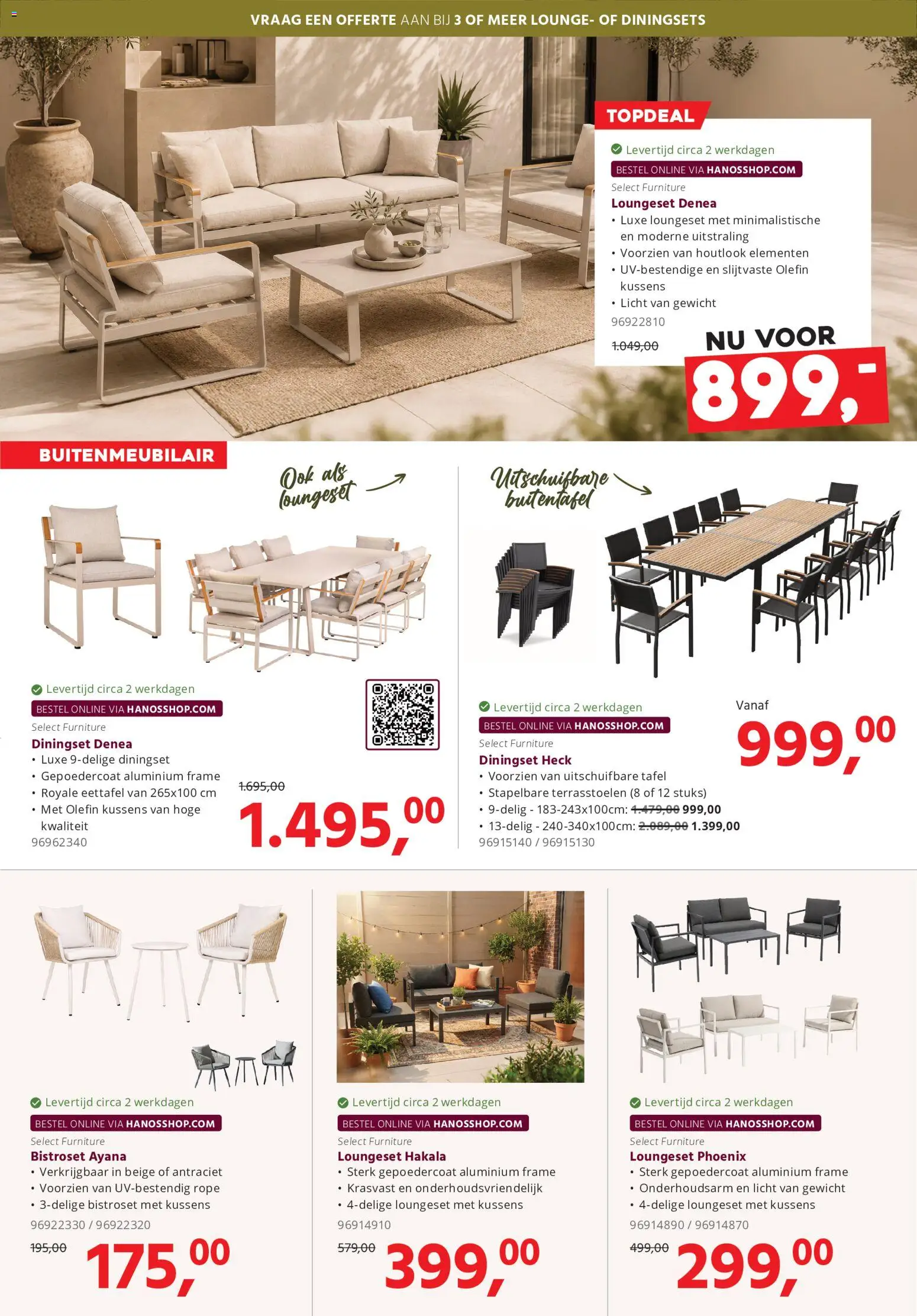 {H1} | Pagina: 7 | Producten: Gewicht, Tafel, Kussens, Buitenmeubilair