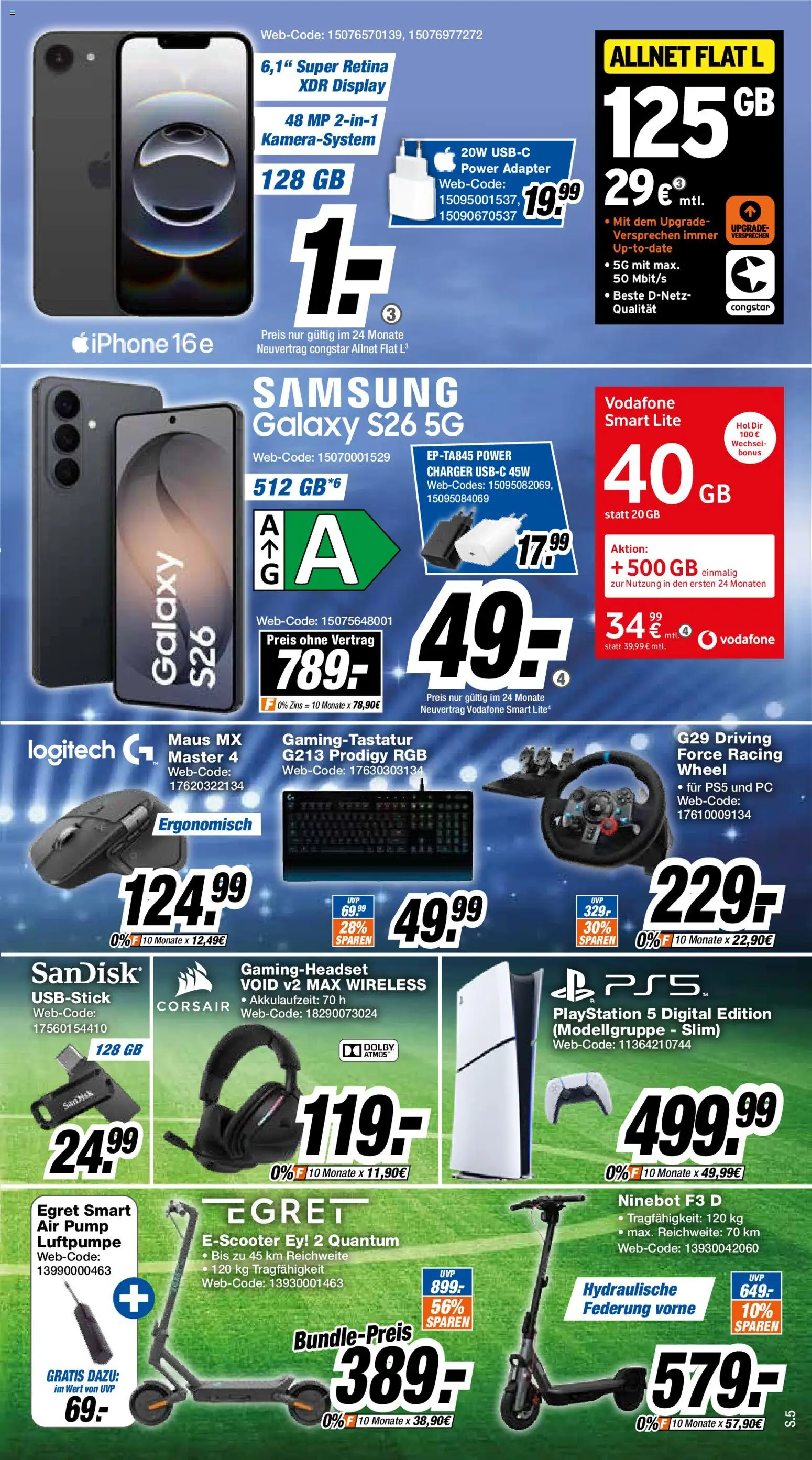 Expert Giessen – gültig ab 06.07.2026 | Seite: 5 | Produkte: Playstation, Luftpumpe, Iphone, PC