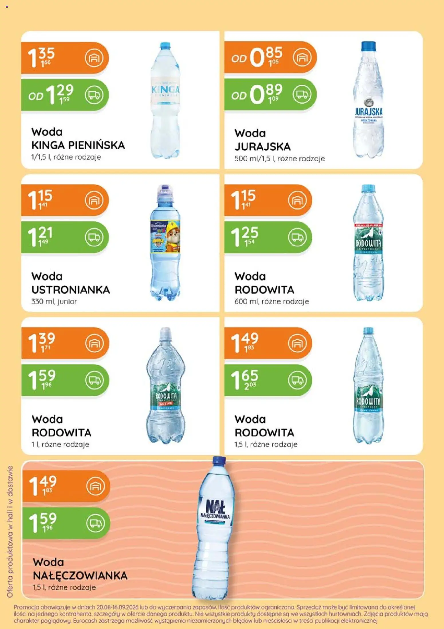 Eurocash gazetka od 20.08.2026 | Strona: 86 | Produkty: Woda Nałęczowianka, Woda