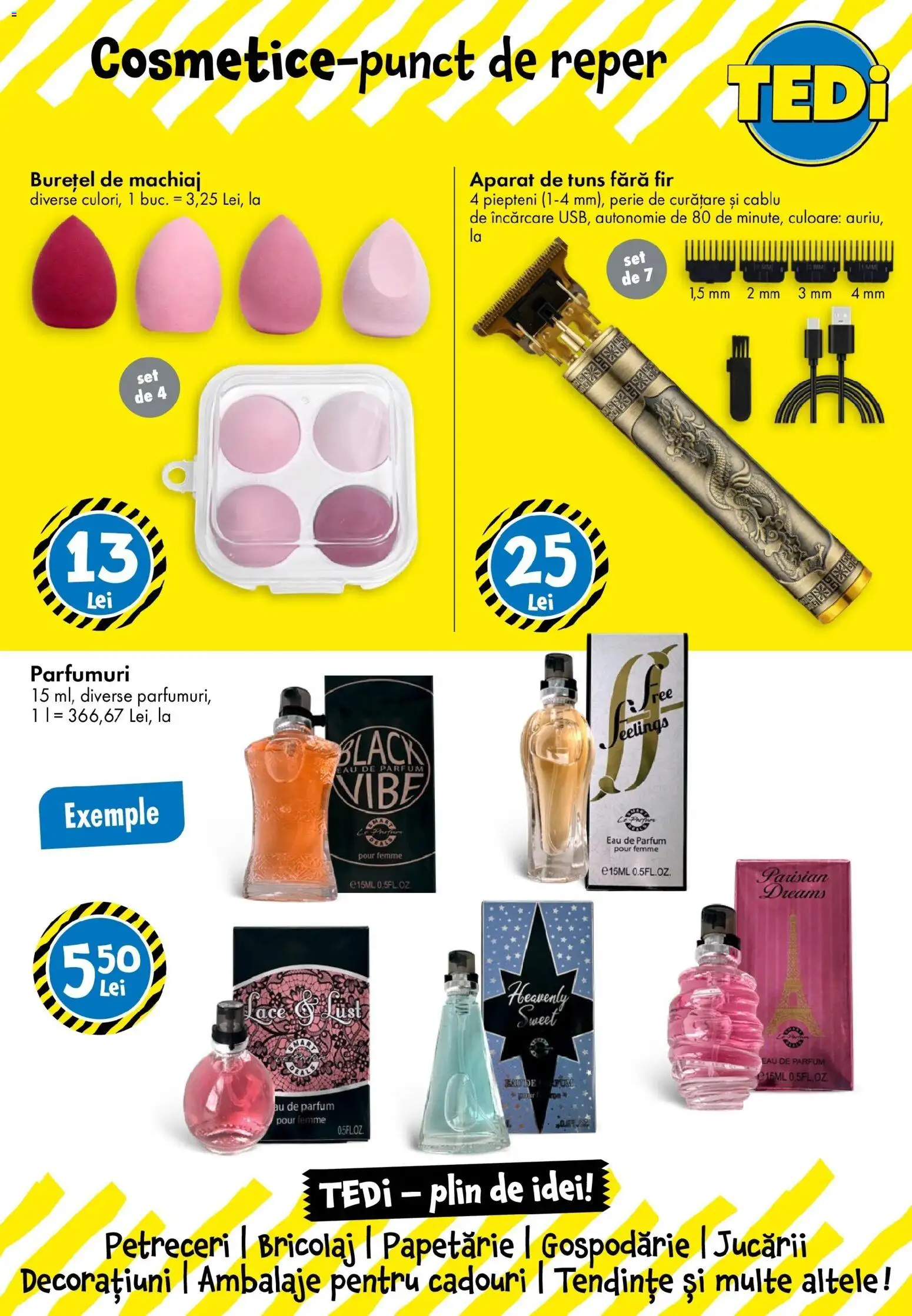 TEDi - Catalog TEDi până în data de 15.08.2026 - Oferta 09.08.2026 - 15.08.2026 | Pagină: 13 | Produse: Cablu, Aparat, Parfum, Perie