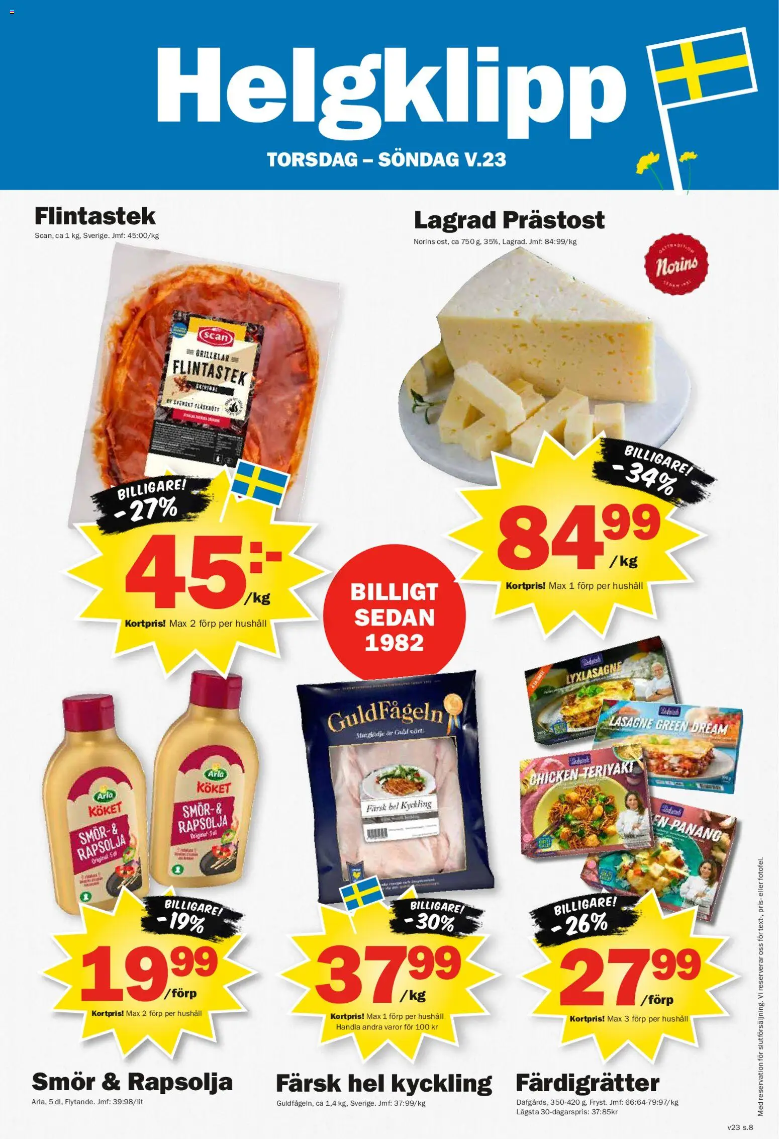 Pekås reklamblad aktuell från 01.06.2026 | Sida: 8 | Produkter: Smör, Rapsolja