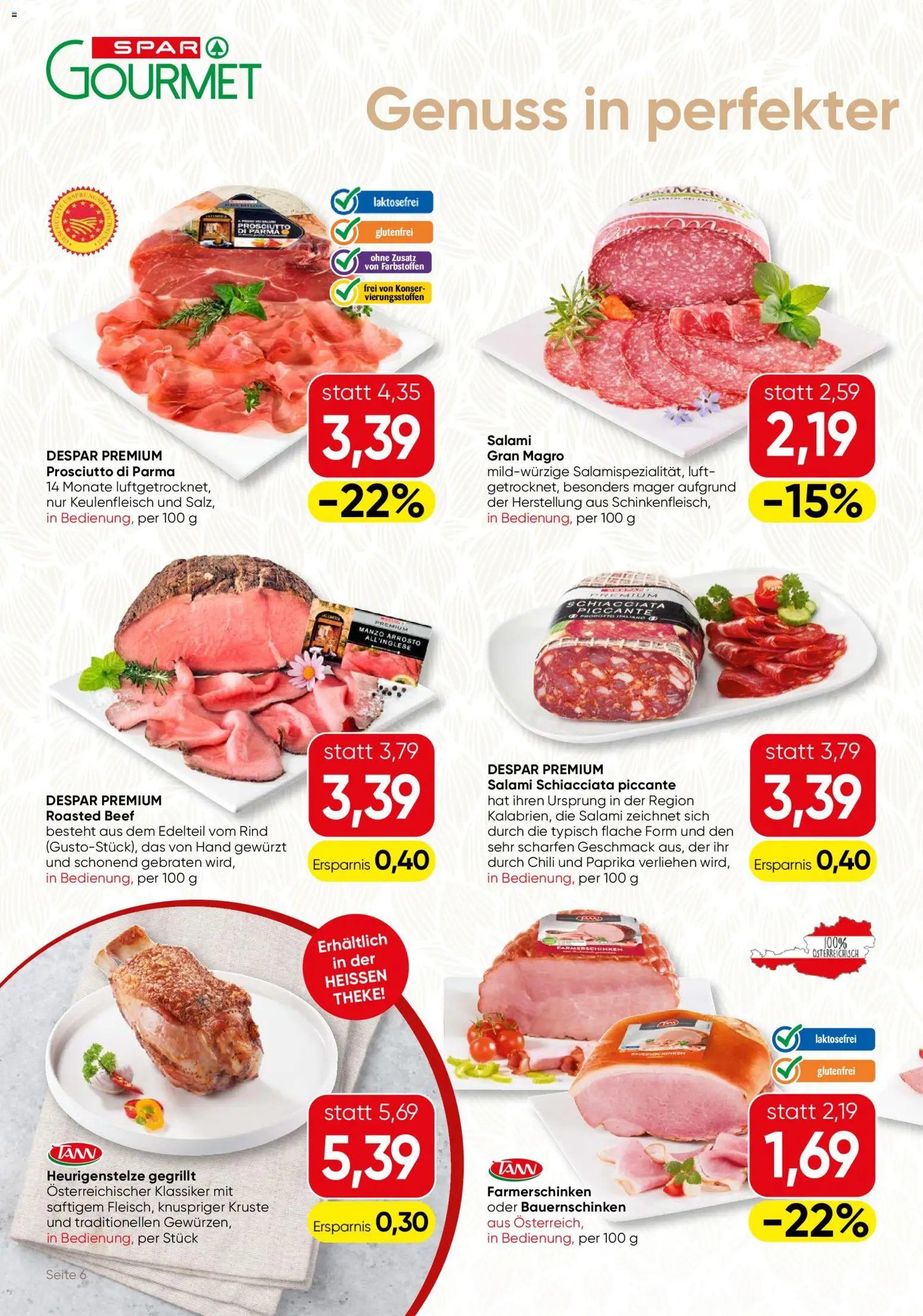 SPAR Gourmet Flugblatt gültig ab 30.07.2026 | Seite: 6 | Produkte: Chili, Salami