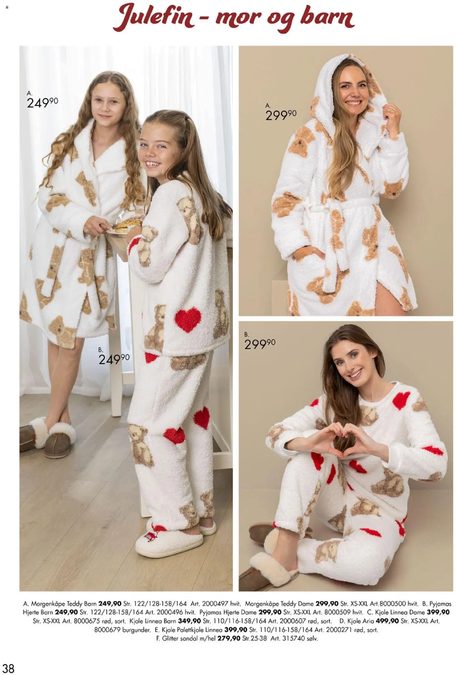 {H1} | Side: 38 | Produkter: Kjole, Glitter, Morgenkåpe, Pyjamas