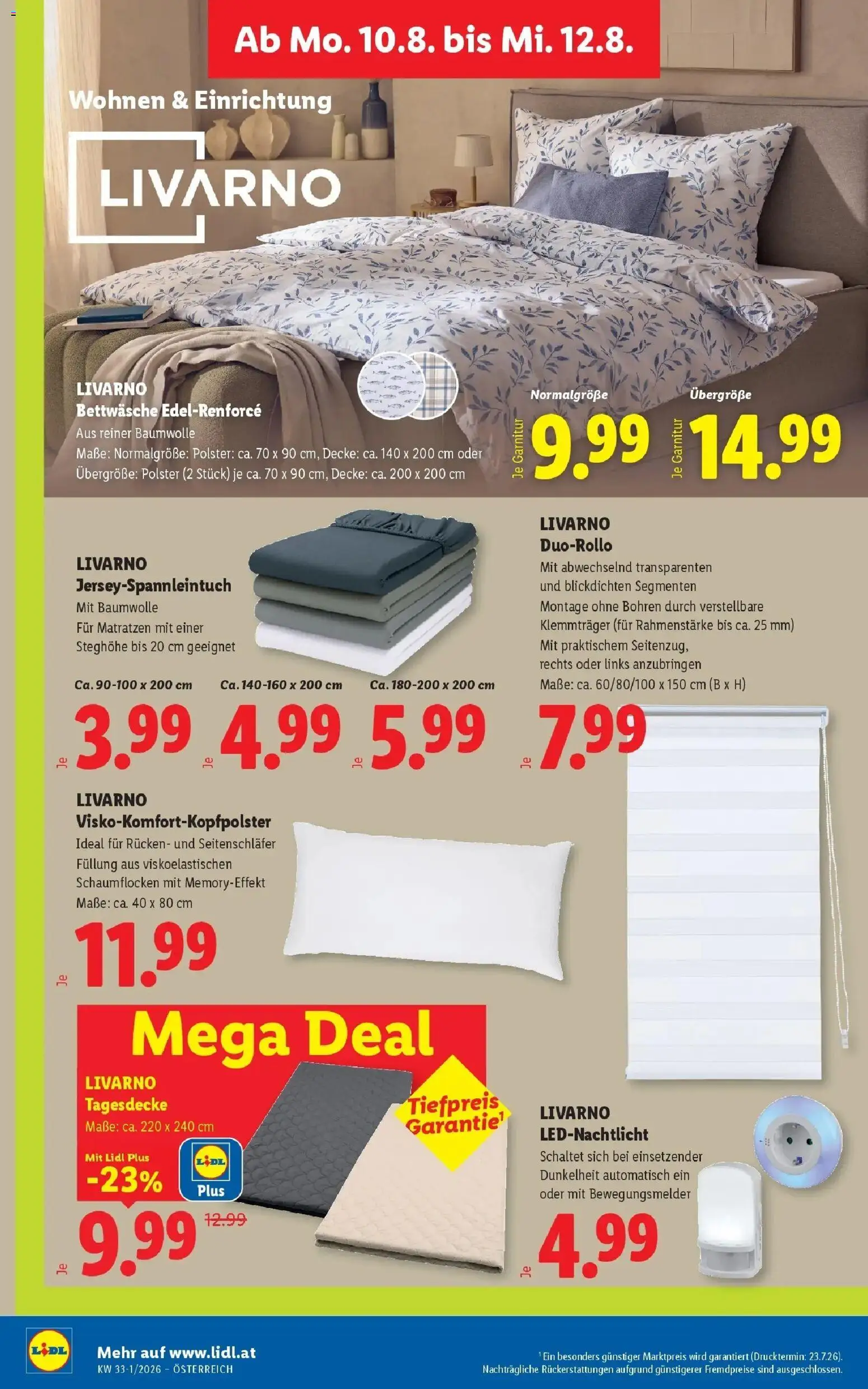 Lidl Flugblatt - Jenbach, Eferding, Dornbirn ab 06.08.2026 - Angebote ab donnerstag | Seite: 36 | Produkte: Decke