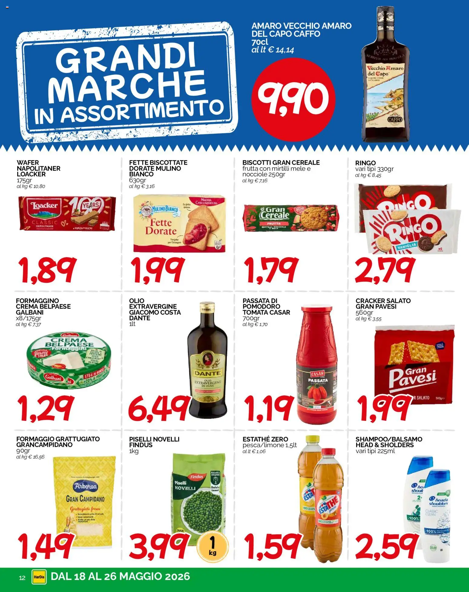Volantino HarDis del 18.05.2026 | Pagina: 12 | Prodotti: Pomodoro, Nocciole, Mirtilli, Piselli