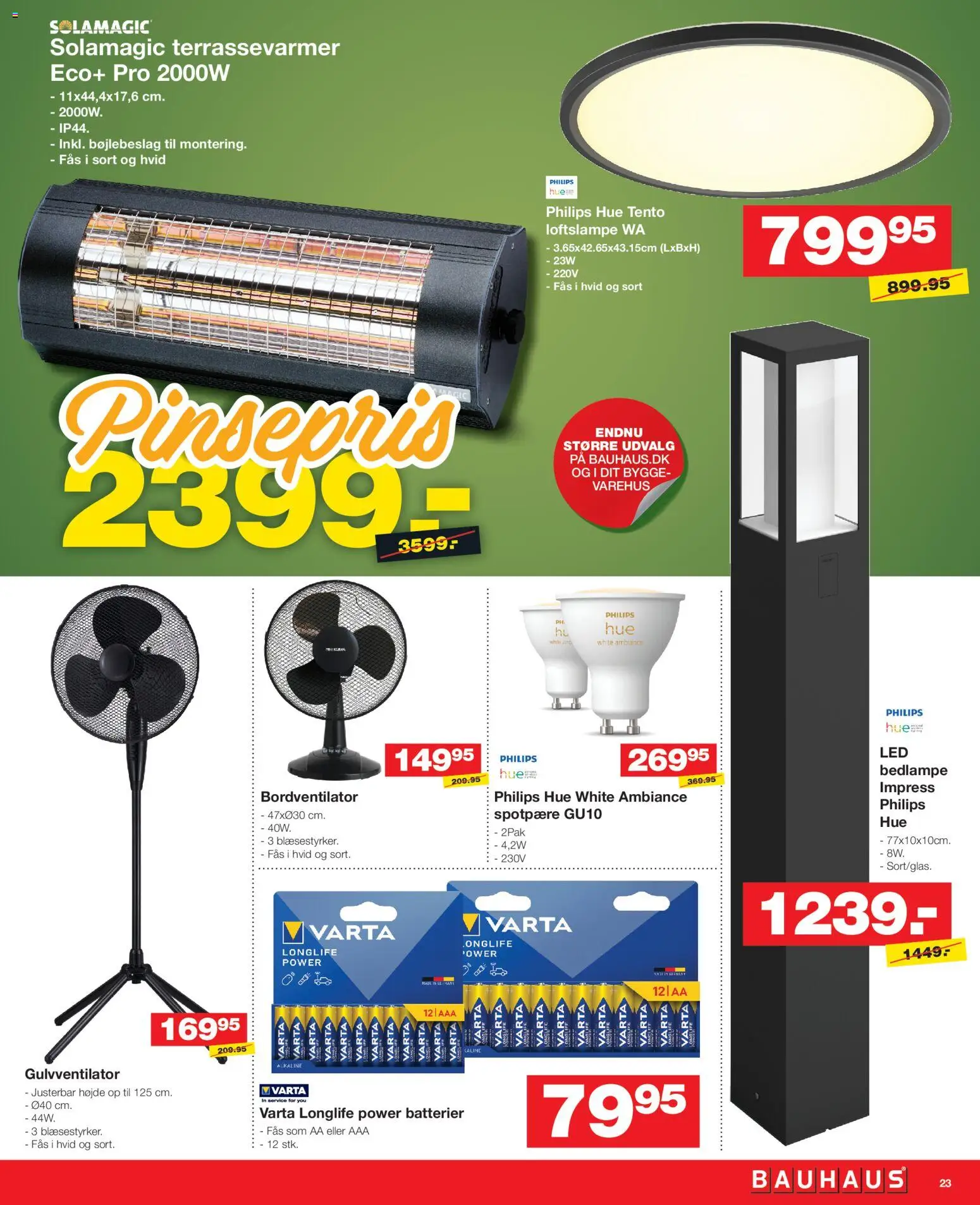 Bauhaus tilbudsavis – gyldig fra 22.05.2026 | Side: 23 | Produkter: Philips Hue, Batterier, Hue, Søm