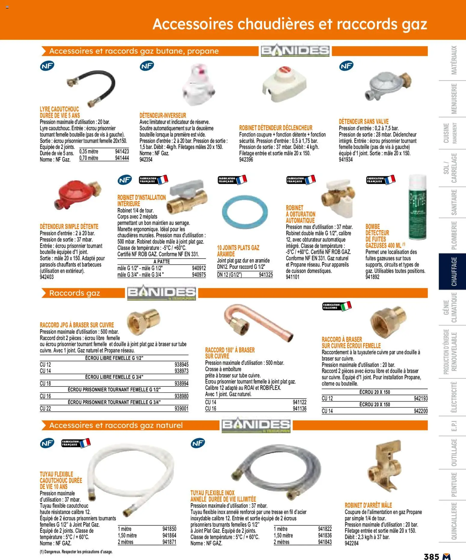 {H1} | Page: 385 | Produits: Robinet, Mètre, Citerne, Tuyau