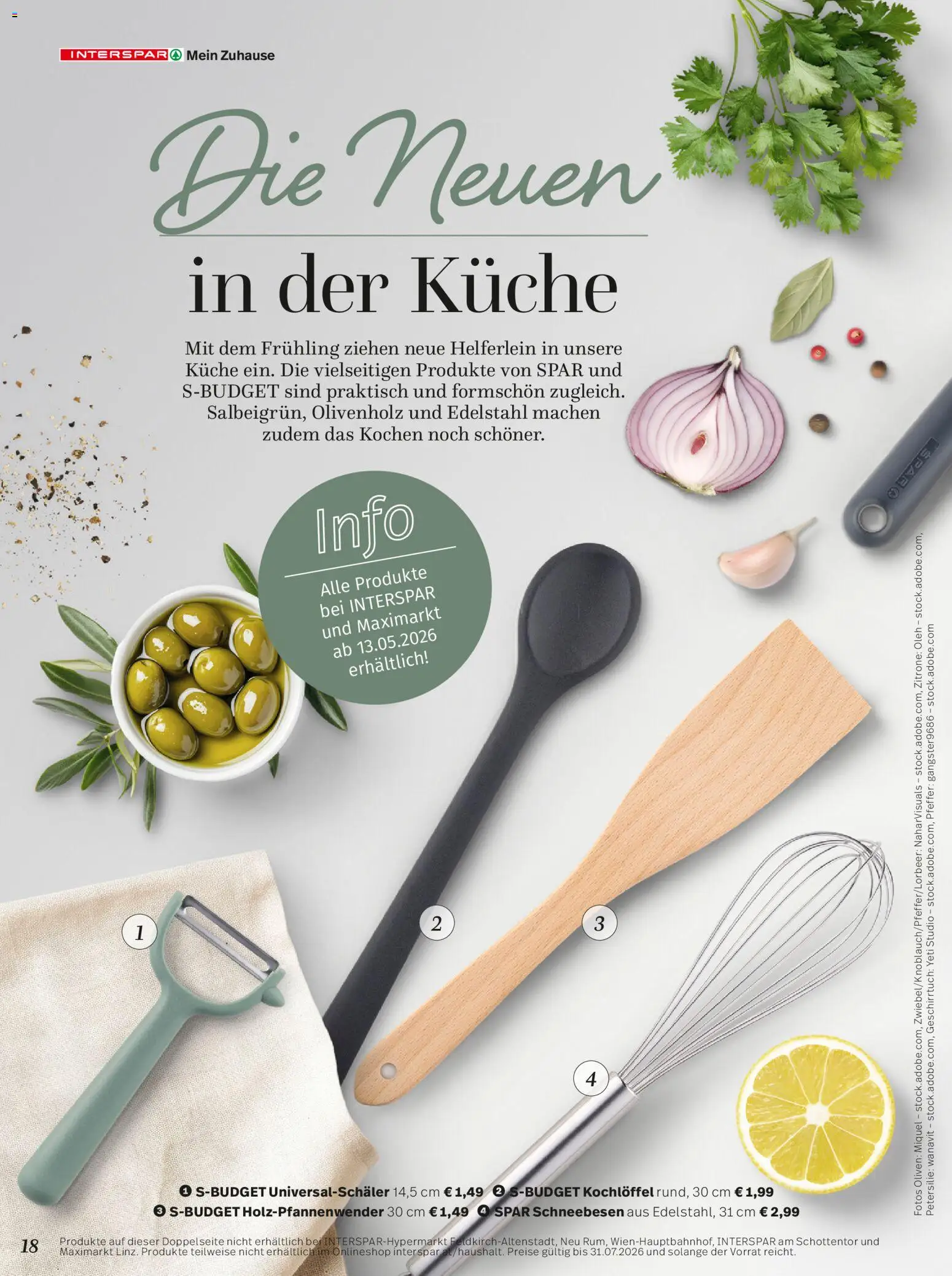 Interspar Mein Zuhause Magazin  gültig ab 07.04.2026 | Seite: 18 | Produkte: Pfeffer, Zitrone, Petersilie, Szeder